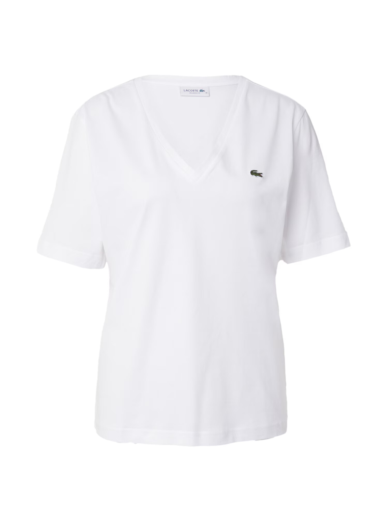 LACOSTE Tricou verde / alb - Pled.ro