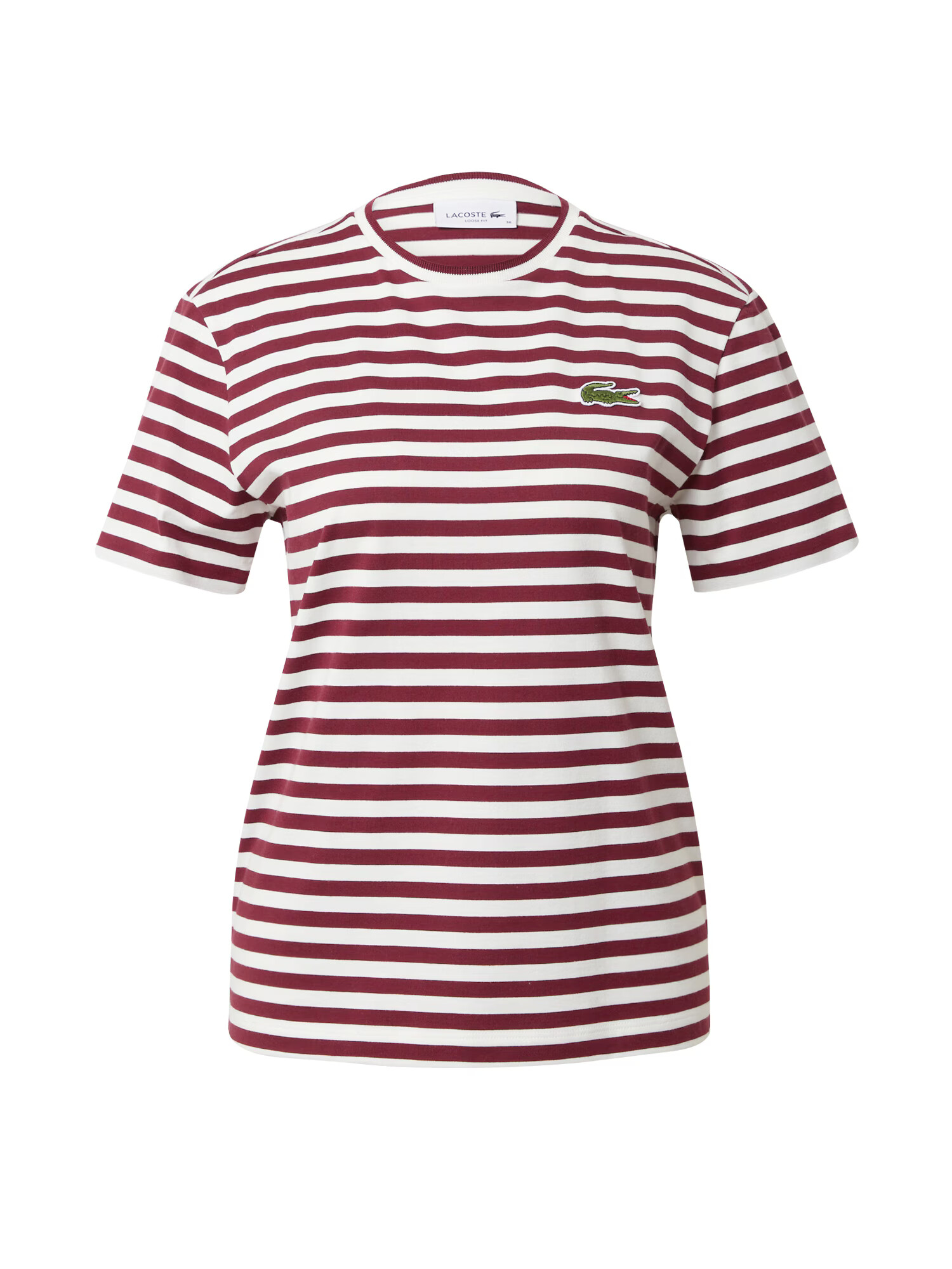 LACOSTE Tricou verde deschis / roşu închis / alb - Pled.ro