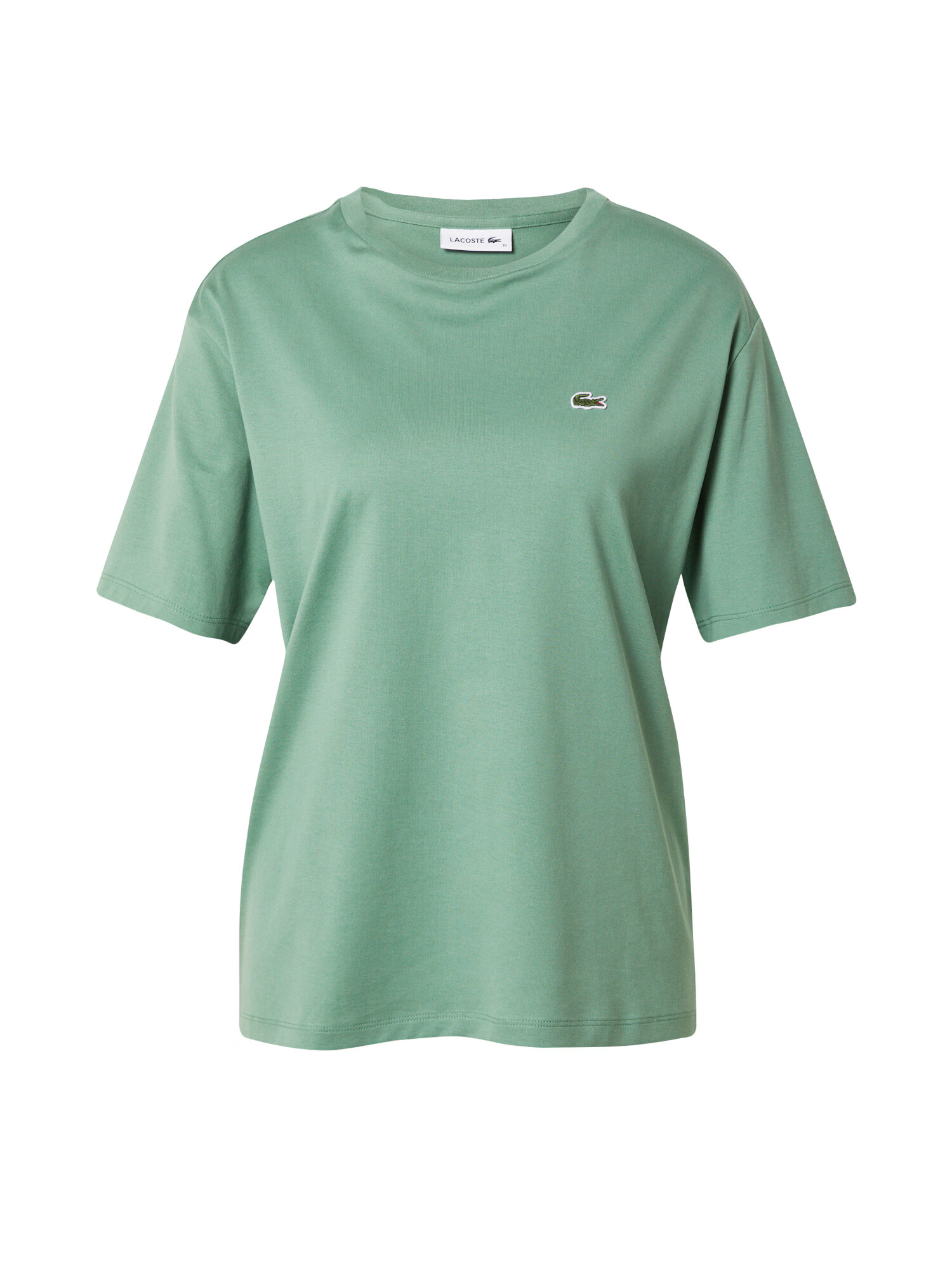 LACOSTE Tricou verde închis / alb murdar - Pled.ro