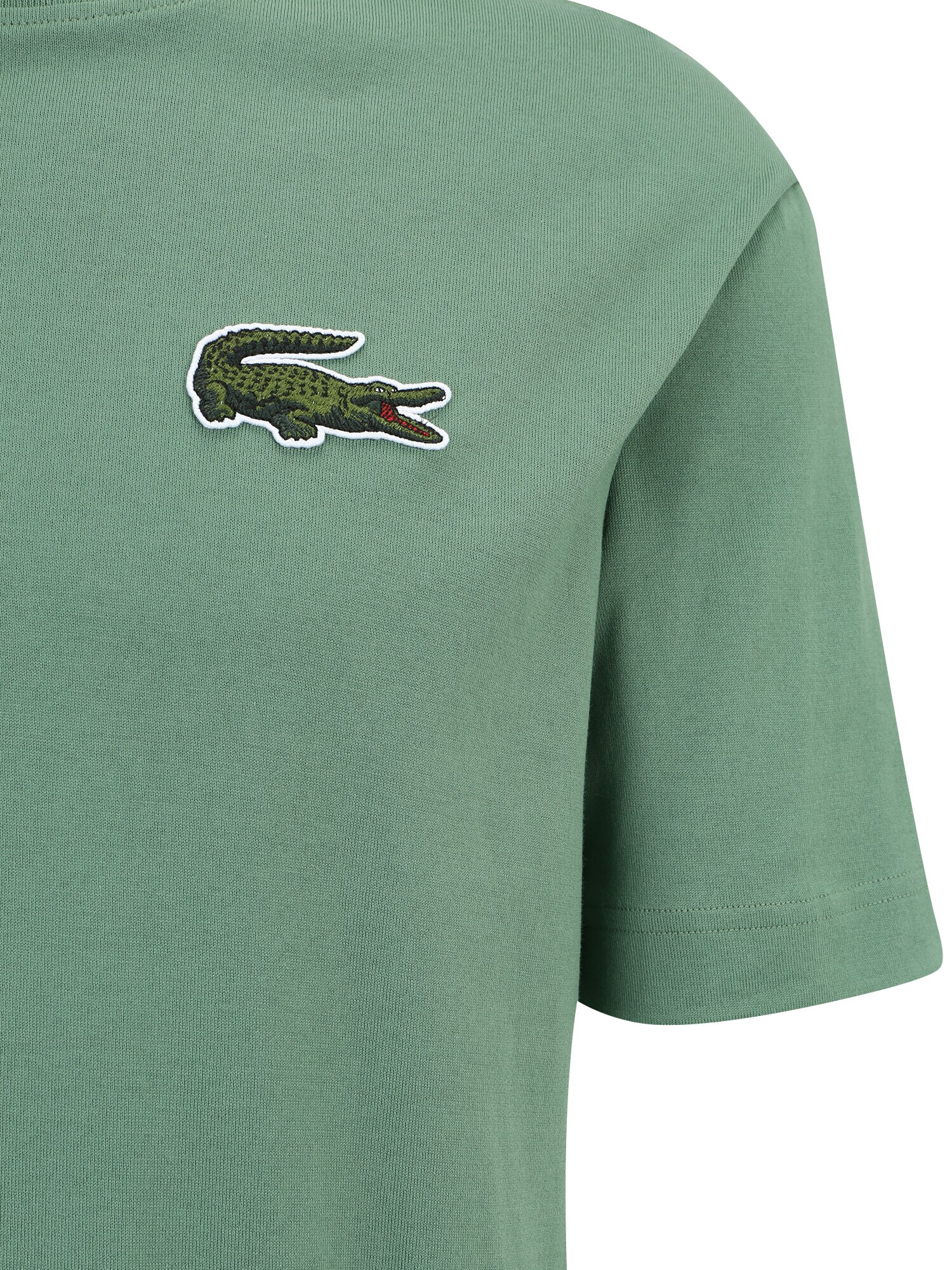 LACOSTE Tricou verde / portocaliu / alb - Pled.ro