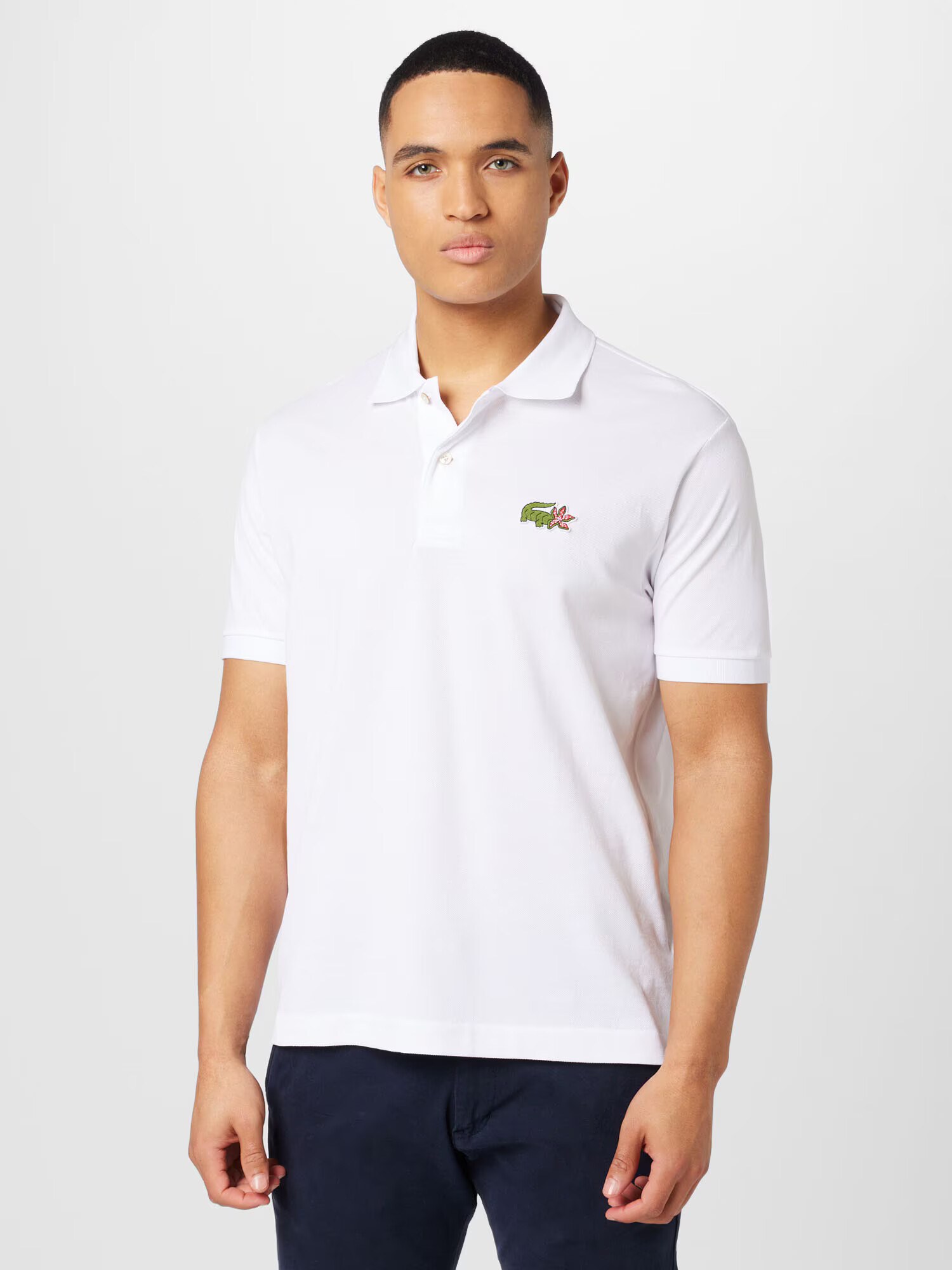 LACOSTE Tricou verde / roșu / alb - Pled.ro