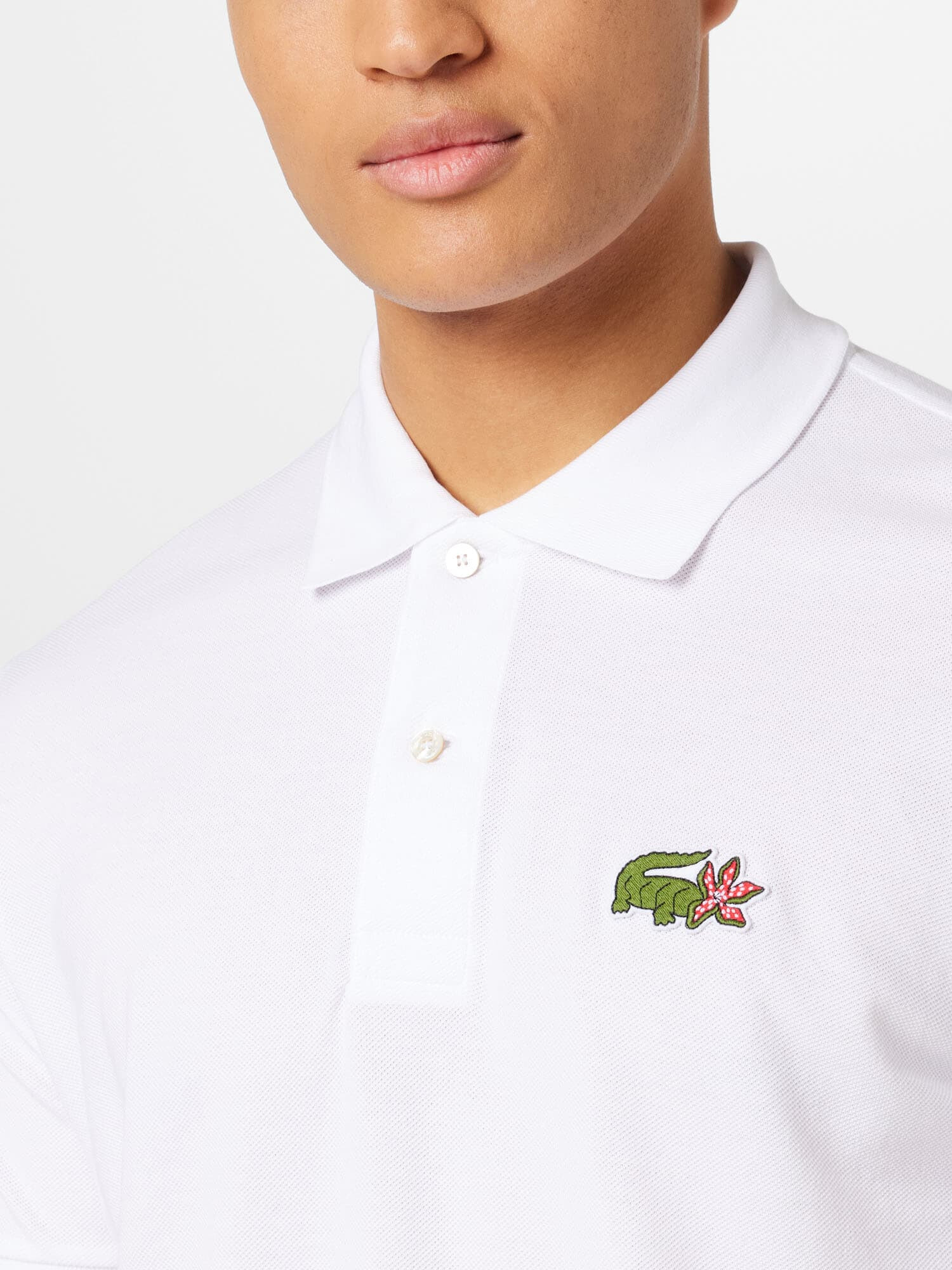 LACOSTE Tricou verde / roșu / alb - Pled.ro