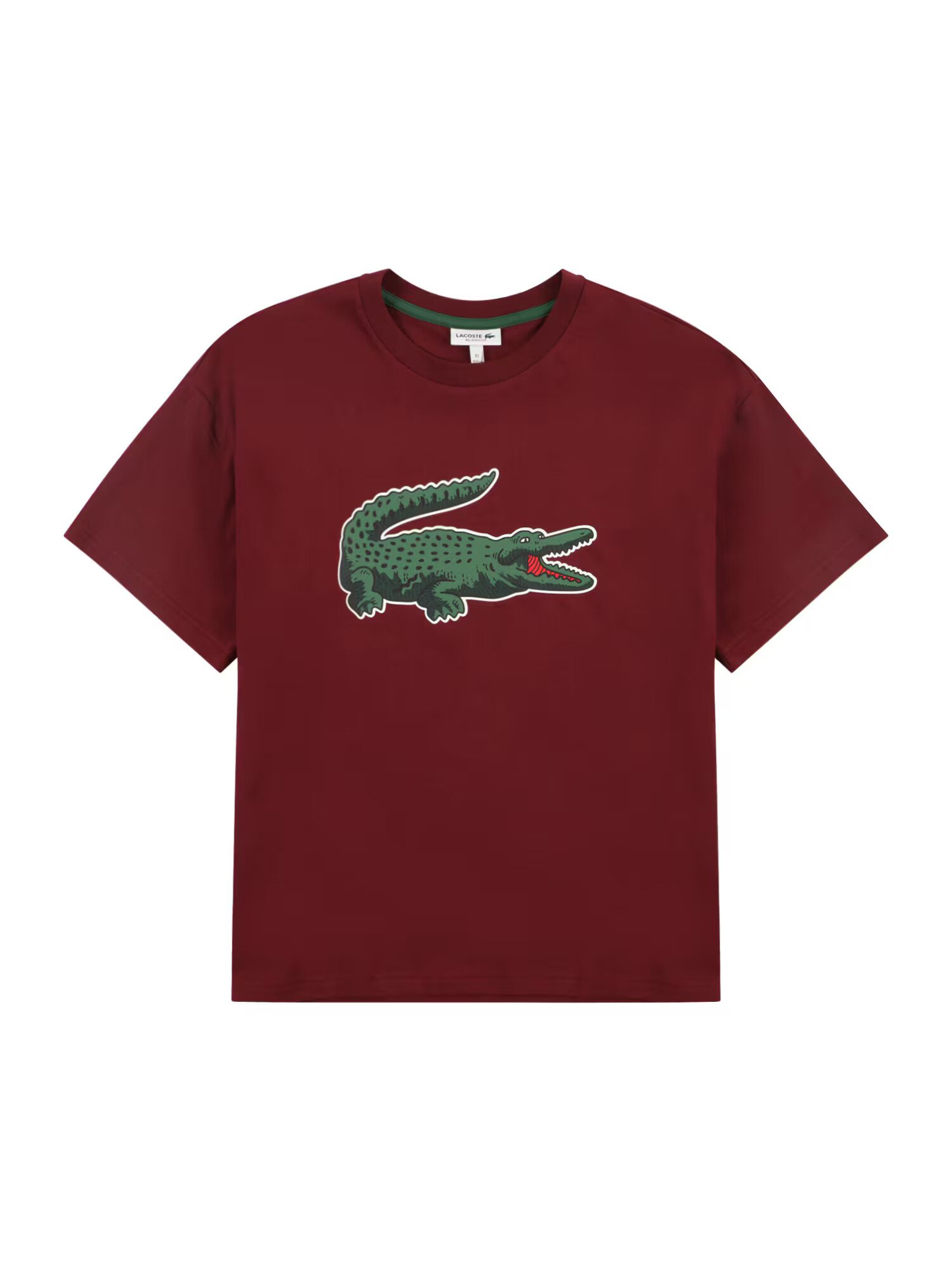 LACOSTE Tricou verde / roşu închis / alb - Pled.ro