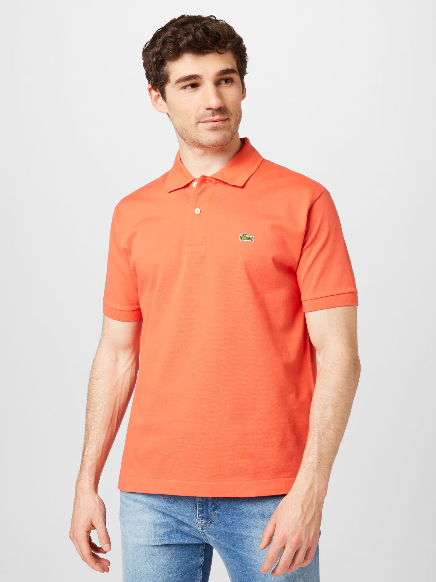 LACOSTE Tricou verde / roșu orange / alb - Pled.ro