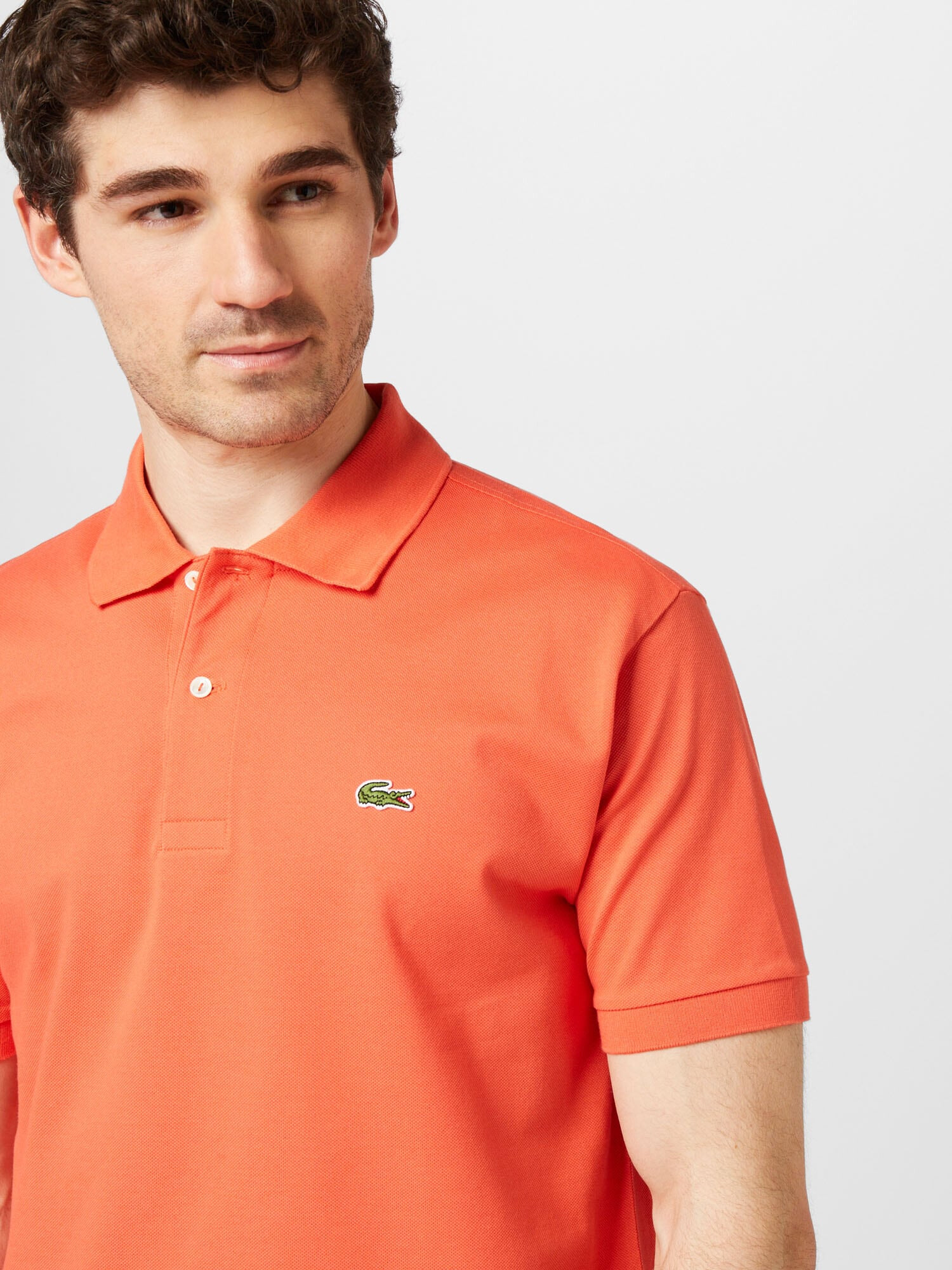 LACOSTE Tricou verde / roșu orange / alb - Pled.ro