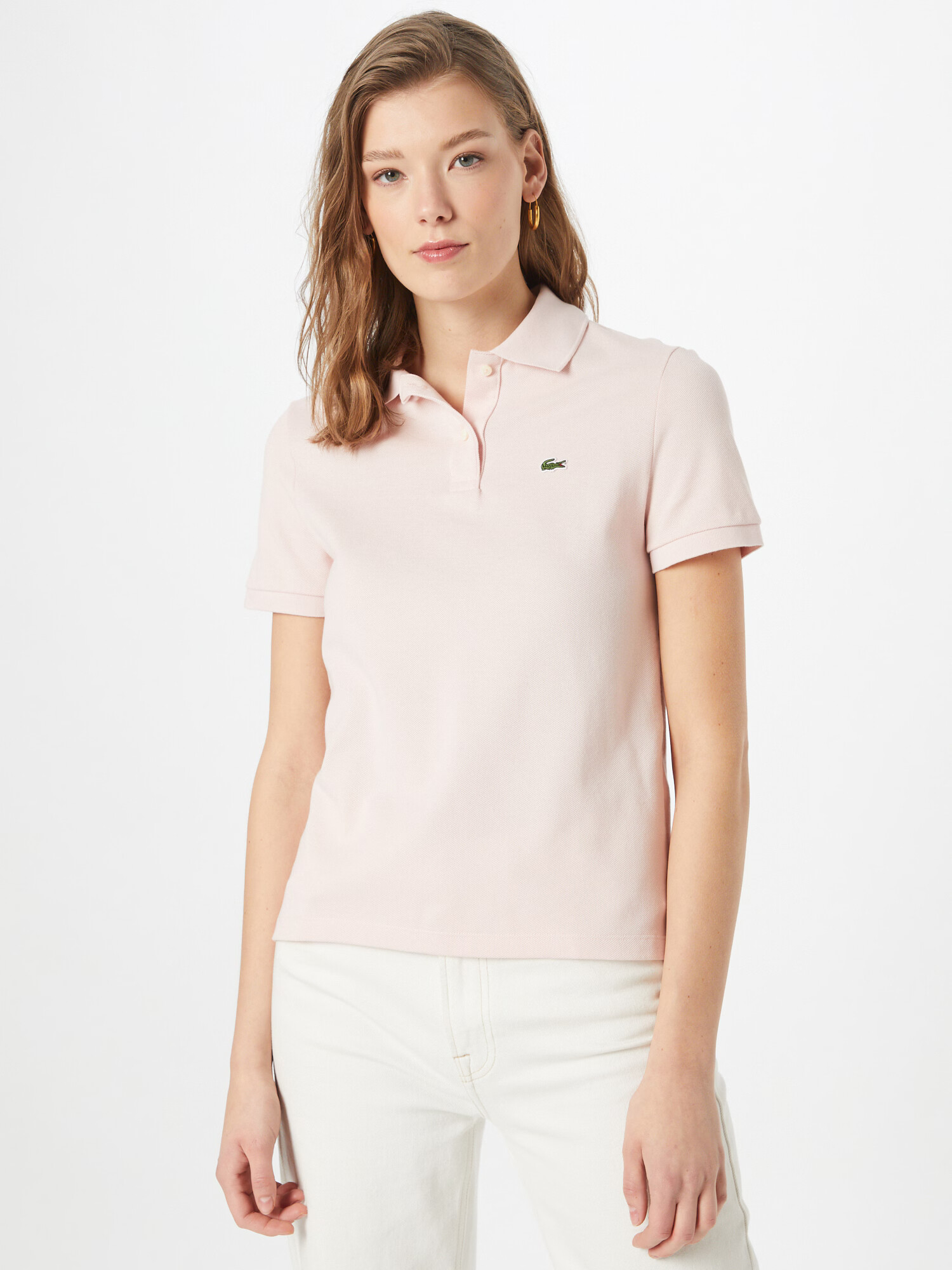 LACOSTE Tricou verde / roz pastel / roșu / alb - Pled.ro