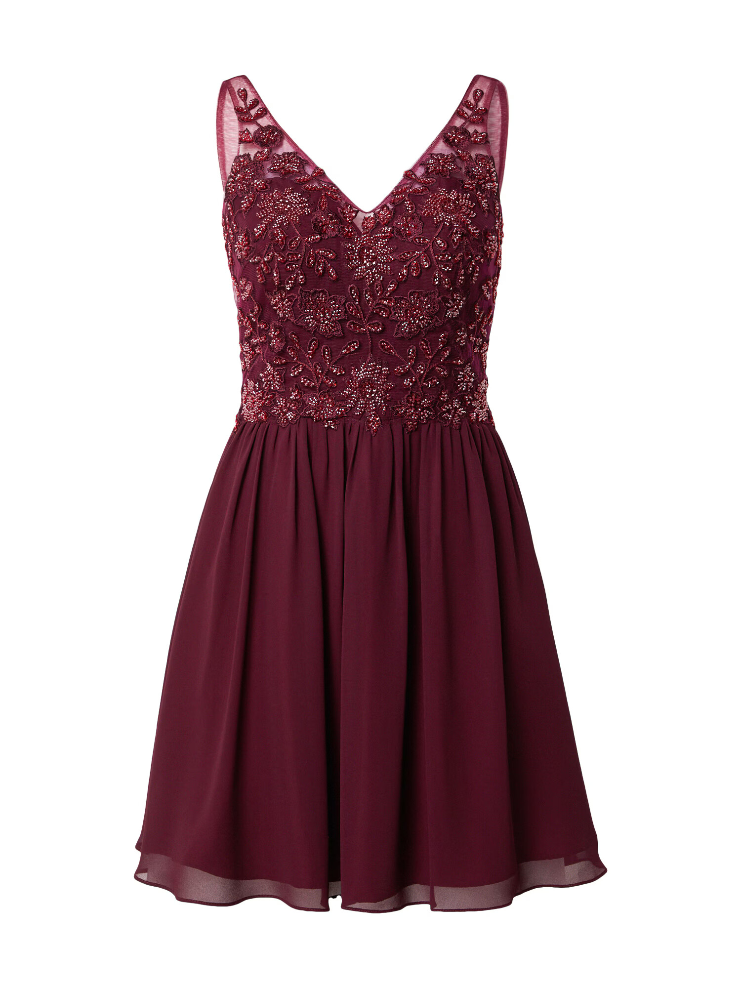 Laona Rochie de cocktail roșu burgundy - Pled.ro