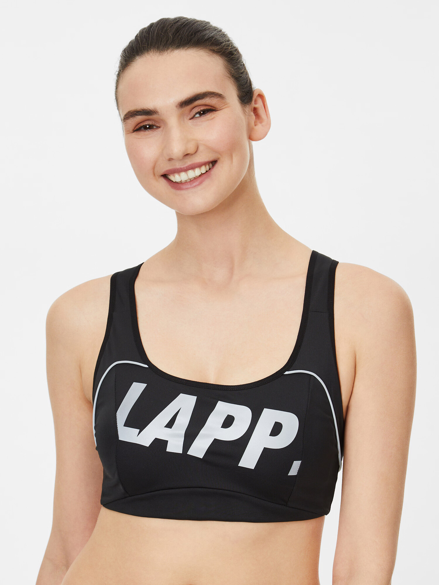 Lapp the Brand Sutien sport gri / negru - Pled.ro