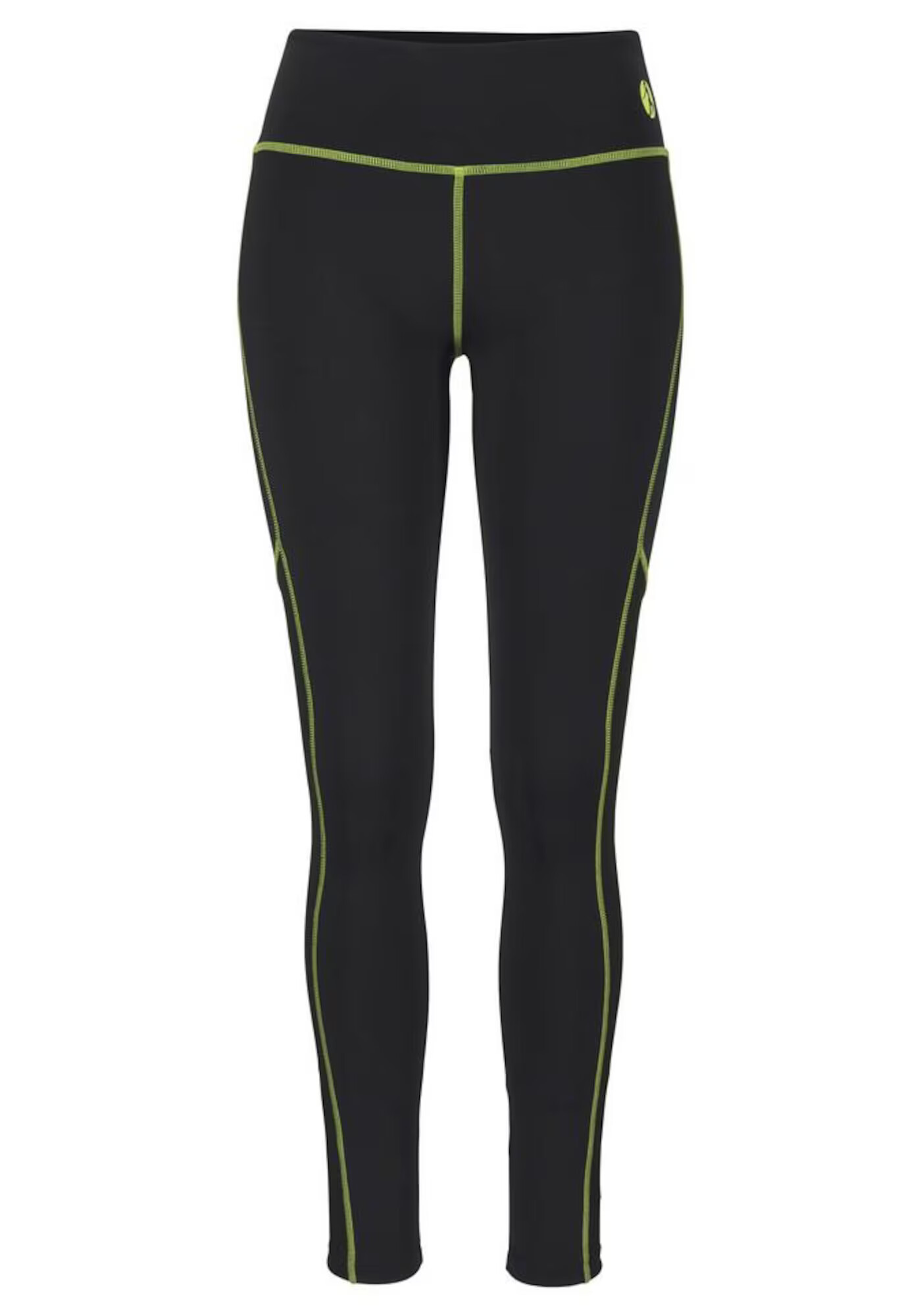 LASCANA ACTIVE Pantaloni sport galben neon / negru - Pled.ro