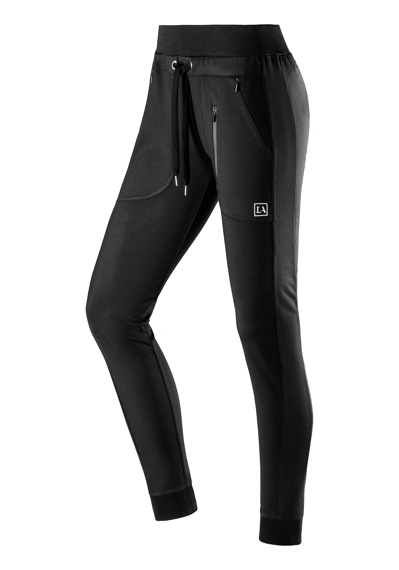 LASCANA ACTIVE Pantaloni sport negru / alb - Pled.ro