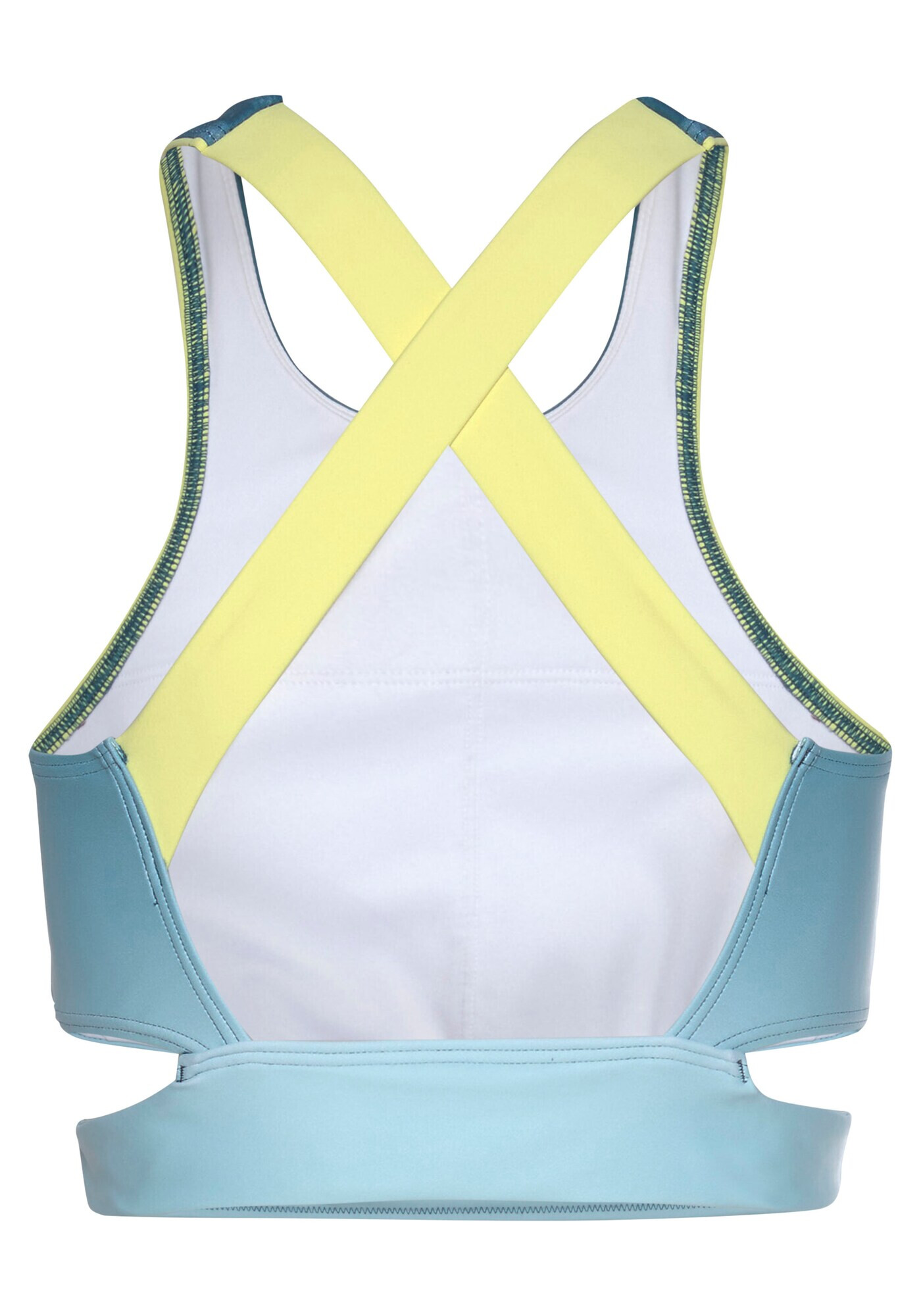 LASCANA ACTIVE Sport top albastru / galben deschis - Pled.ro