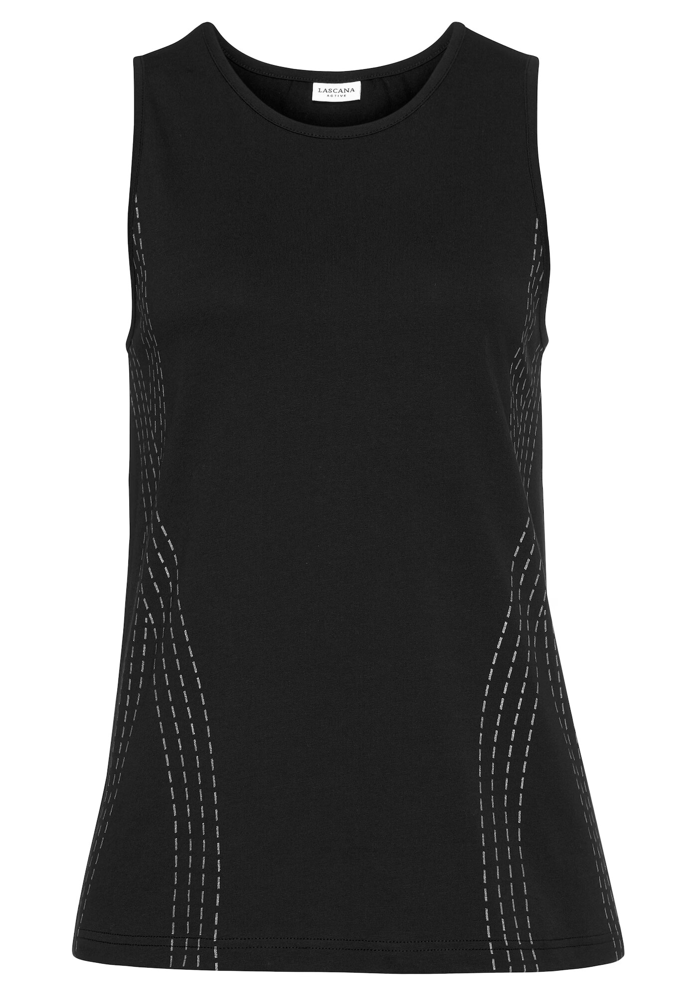 LASCANA ACTIVE Sport top negru / alb - Pled.ro