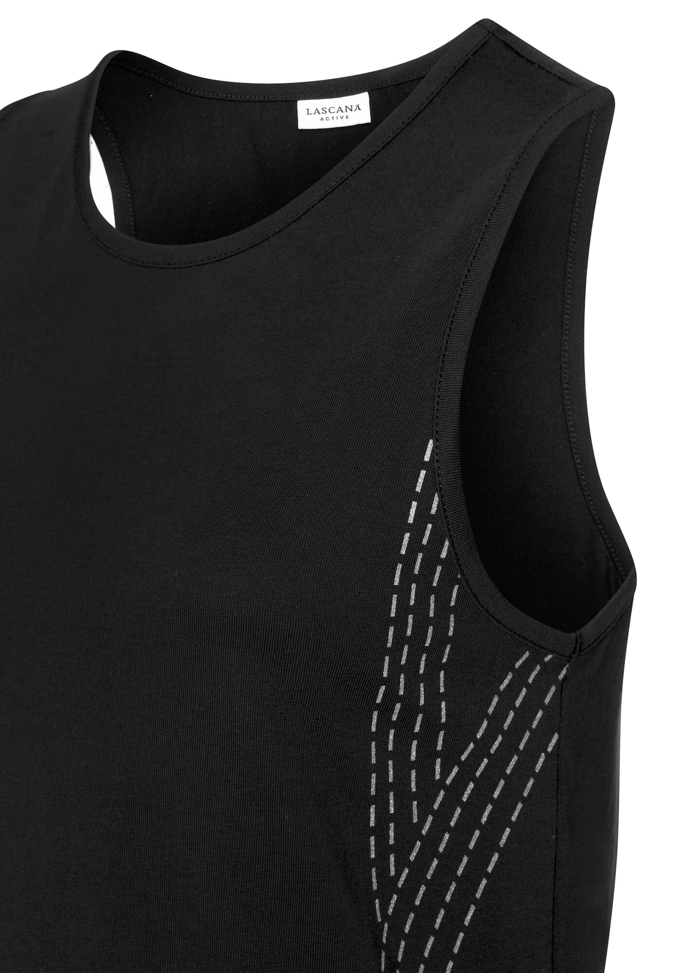 LASCANA ACTIVE Sport top negru / alb - Pled.ro