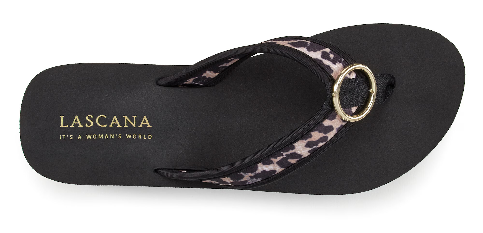 LASCANA Flip-flops bej / negru - Pled.ro