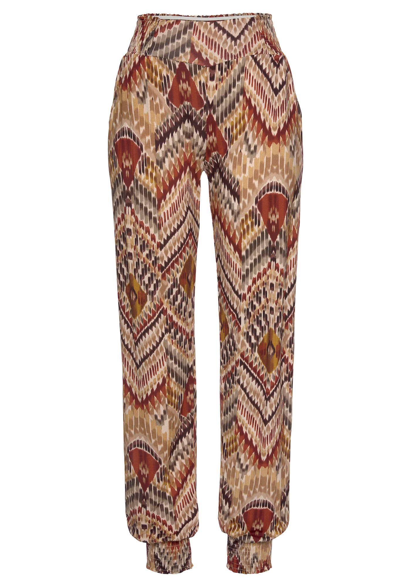 LASCANA Pantaloni castaniu / maro ruginiu / brocart / gri taupe / negru - Pled.ro