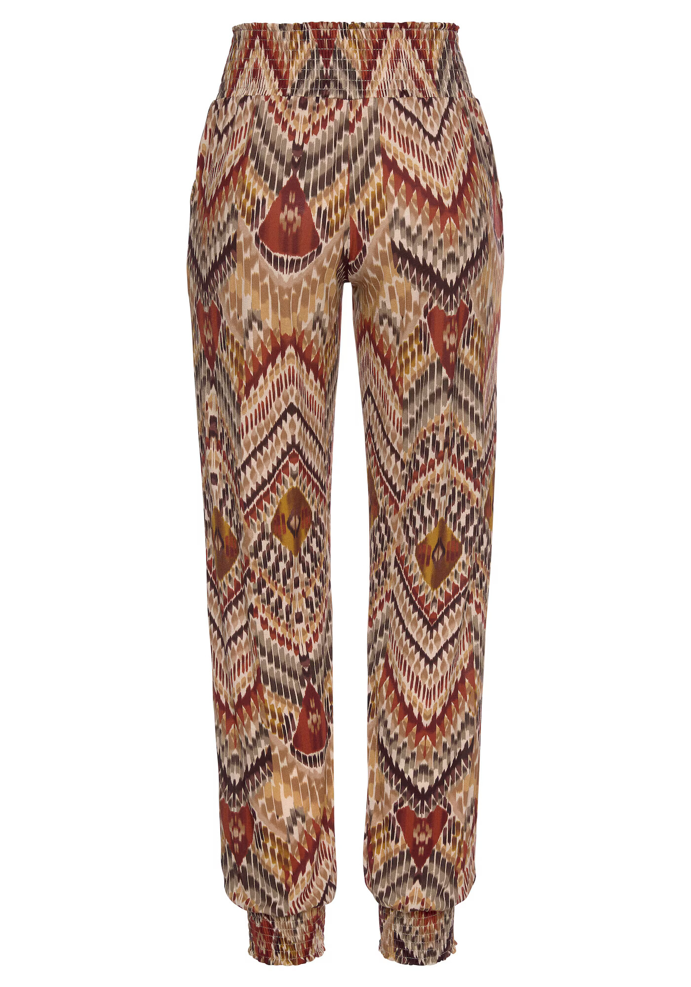 LASCANA Pantaloni castaniu / maro ruginiu / brocart / gri taupe / negru - Pled.ro