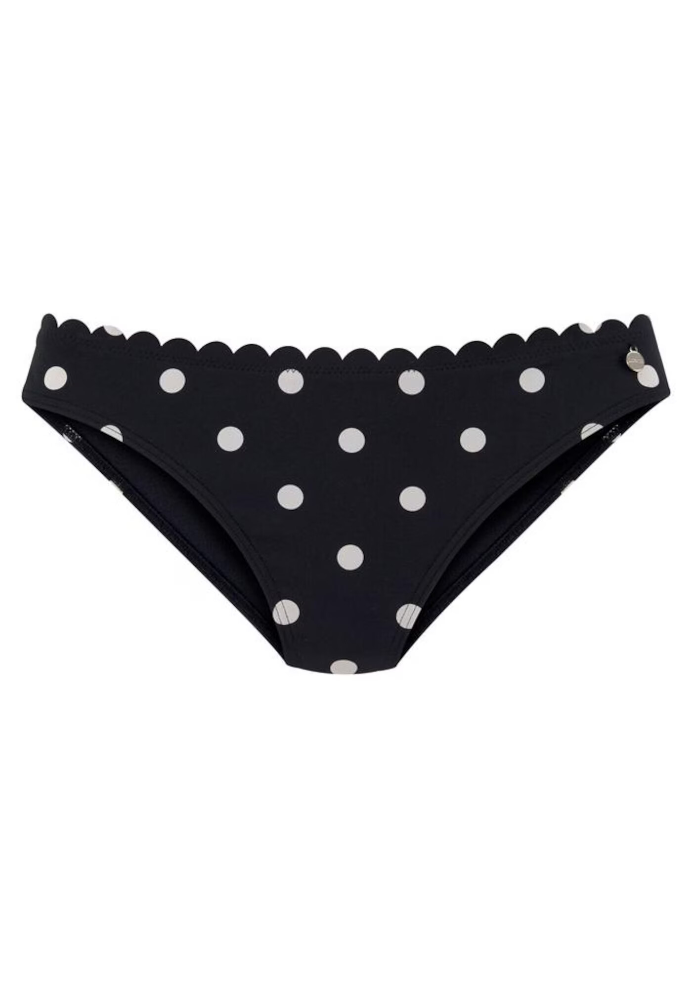 LASCANA Slip costum de baie negru / alb - Pled.ro