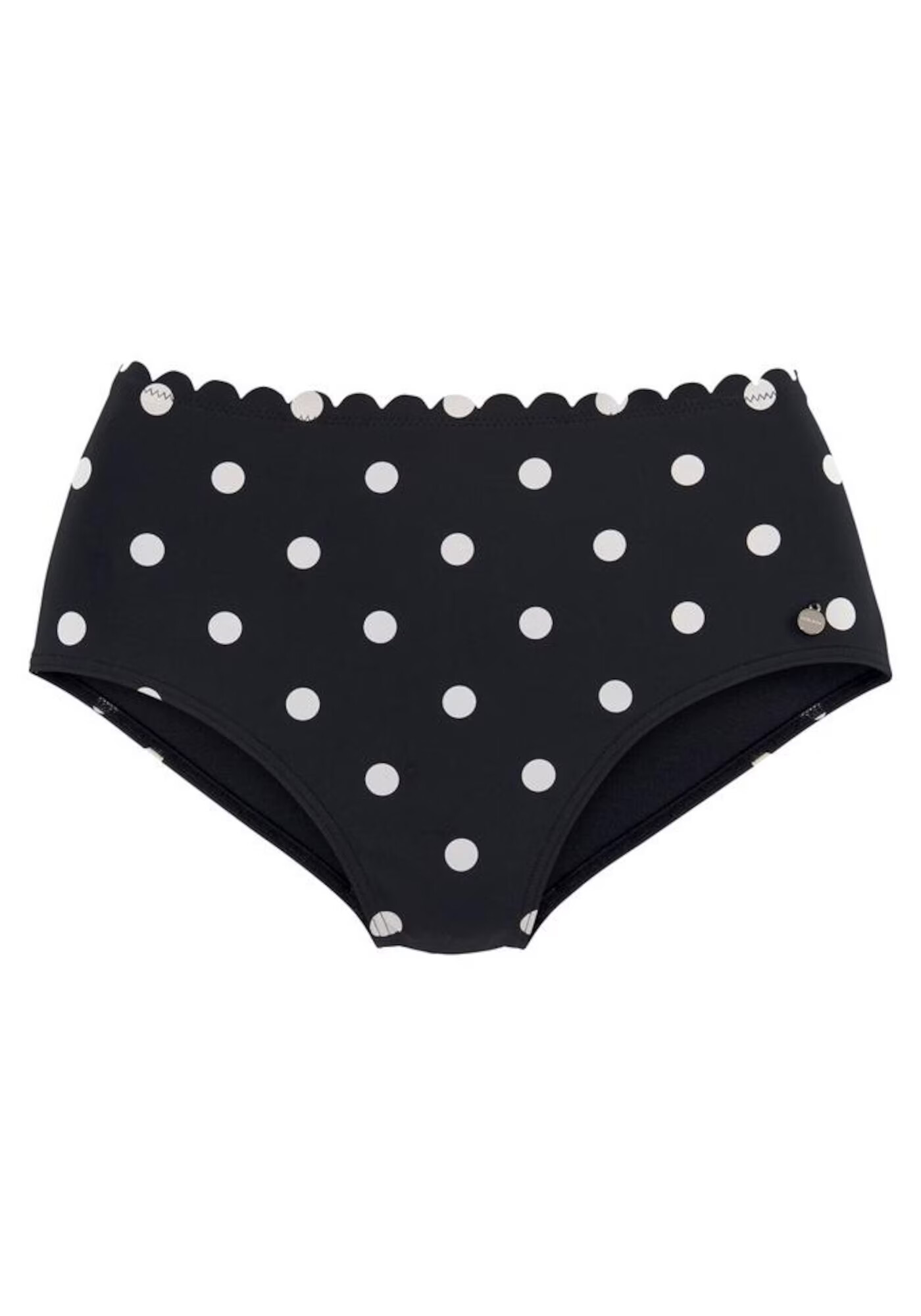 LASCANA Slip costum de baie negru / alb - Pled.ro