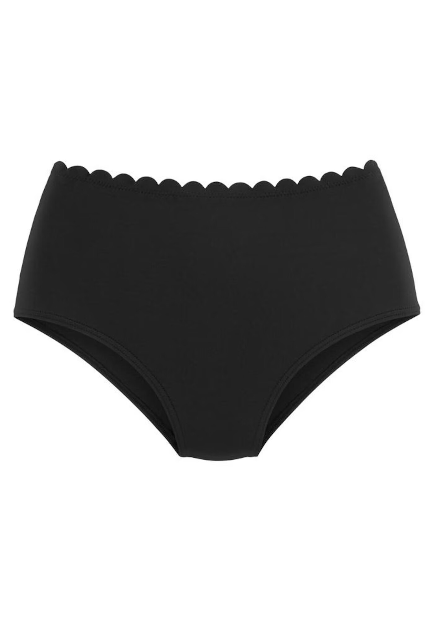 LASCANA Slip costum de baie 'Scallop' negru - Pled.ro