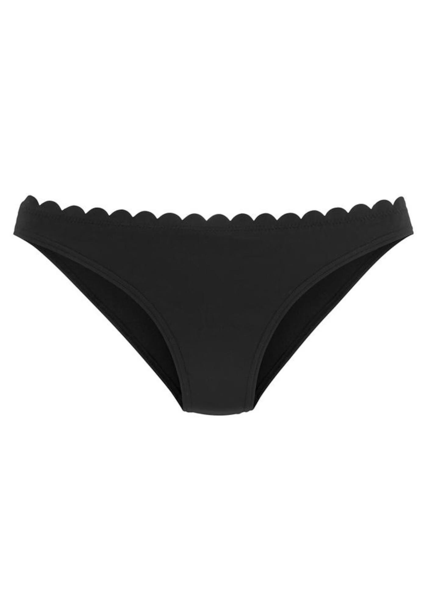 LASCANA Slip costum de baie 'Scallop' negru - Pled.ro