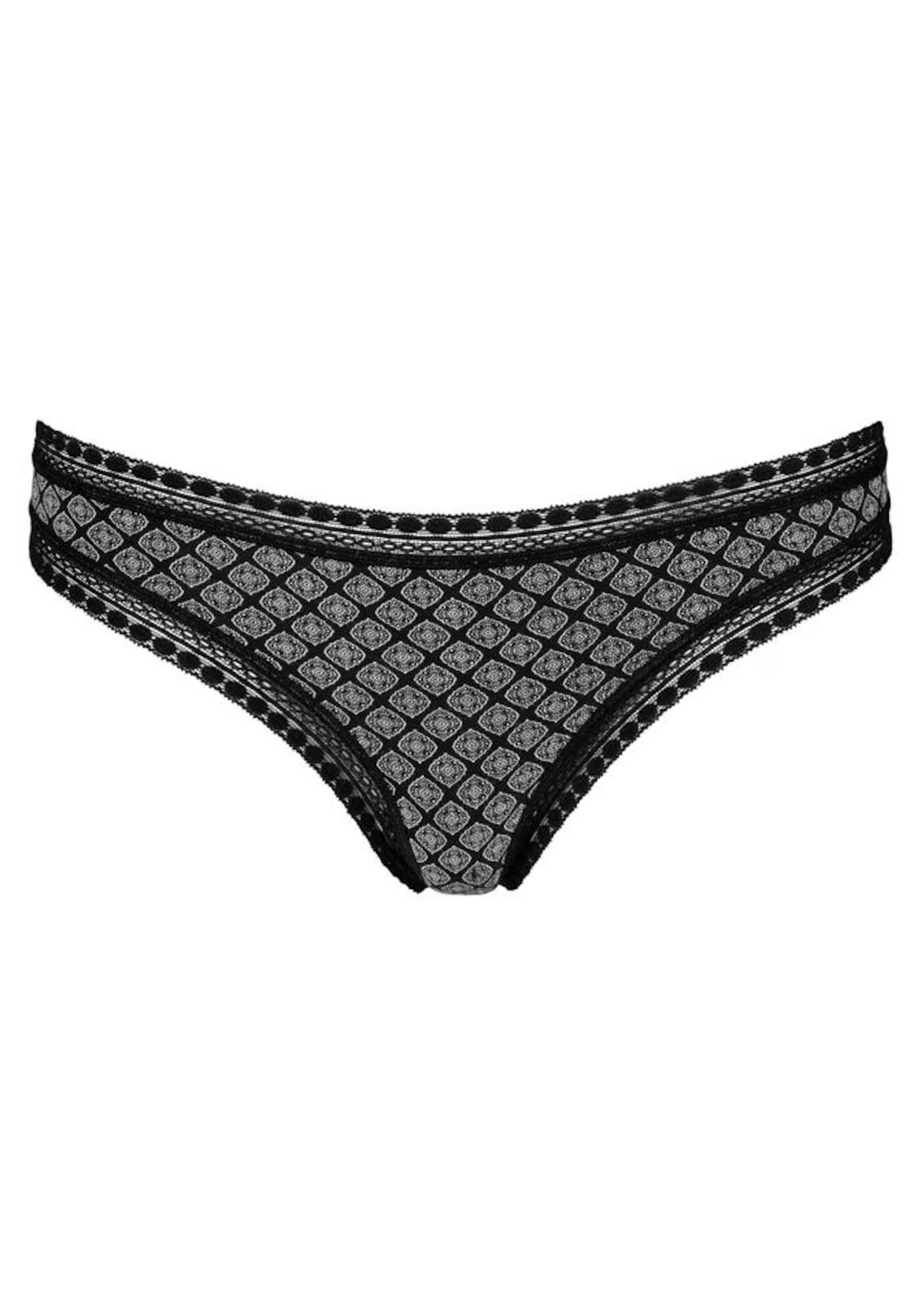 LASCANA Tanga gri / negru - Pled.ro