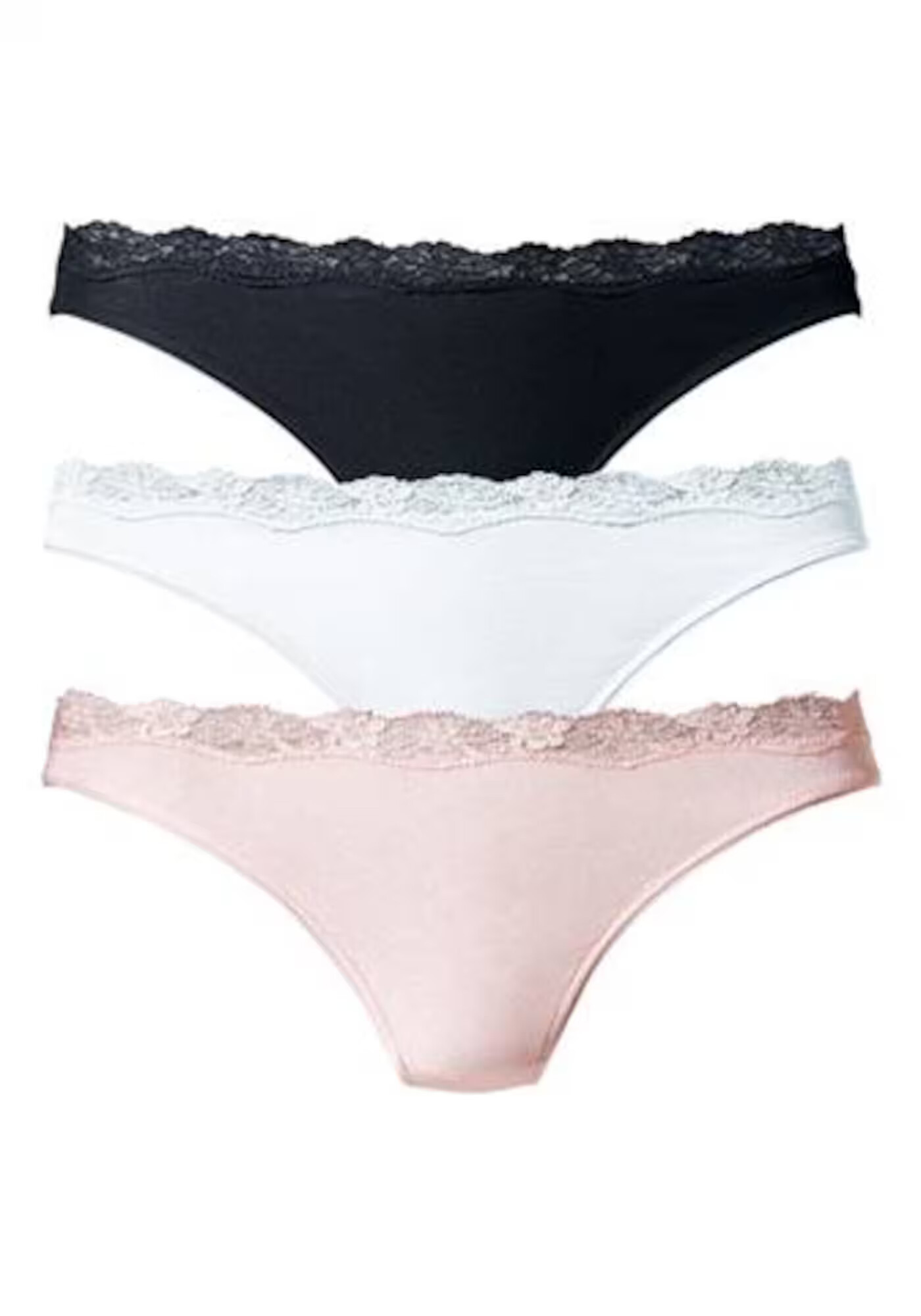 LASCANA Tanga roz / negru / alb - Pled.ro