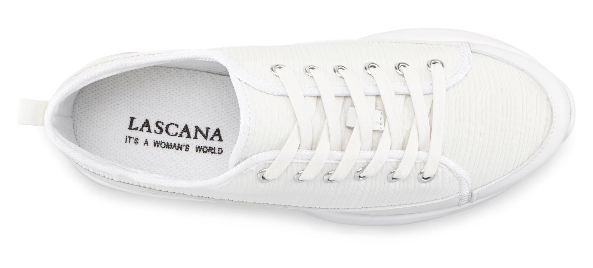 LASCANA Sneaker low alb - Pled.ro