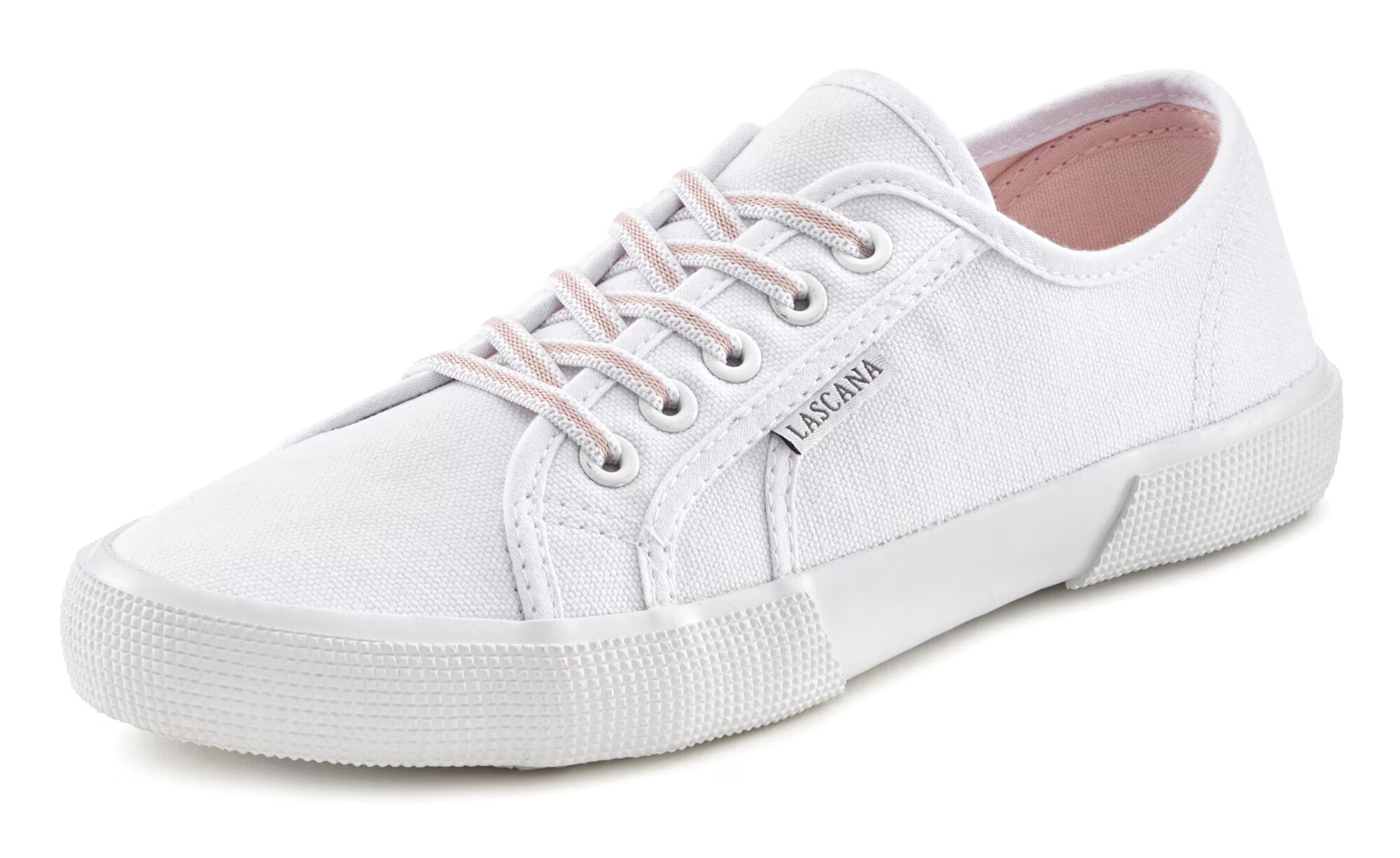 LASCANA Sneaker low roz pal / alb - Pled.ro