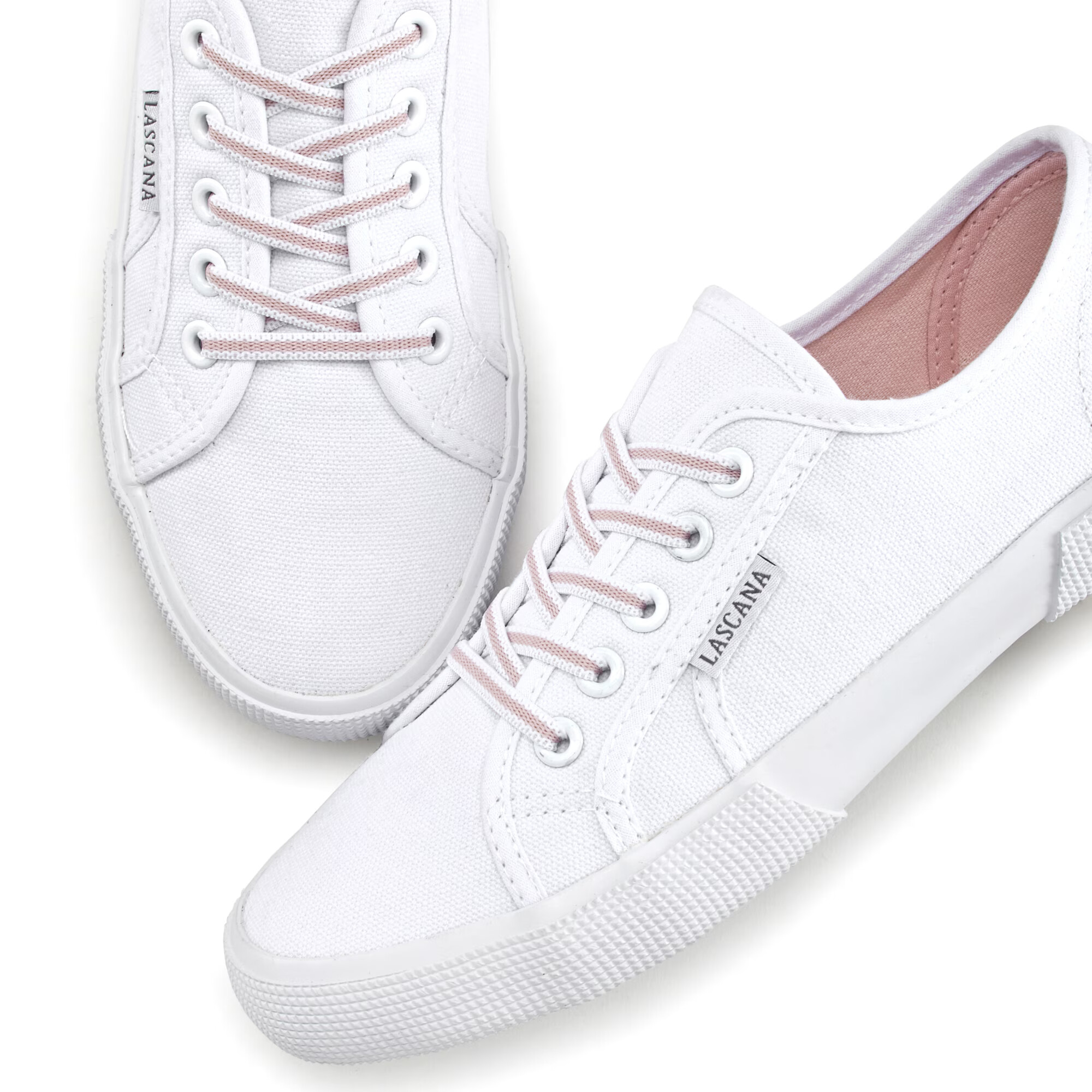 LASCANA Sneaker low roz pal / alb - Pled.ro