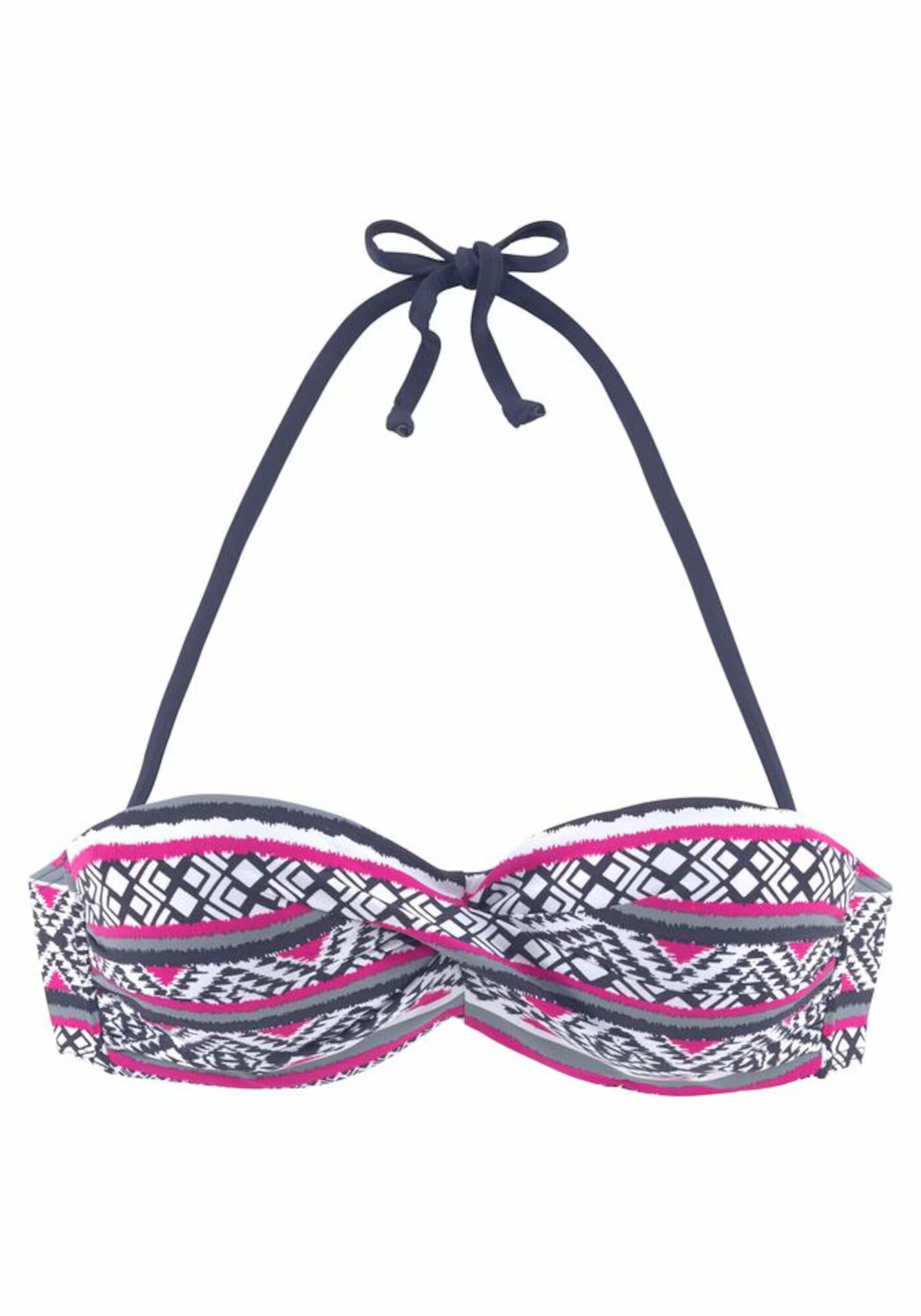 LASCANA Sutien costum de baie gri / roz - Pled.ro