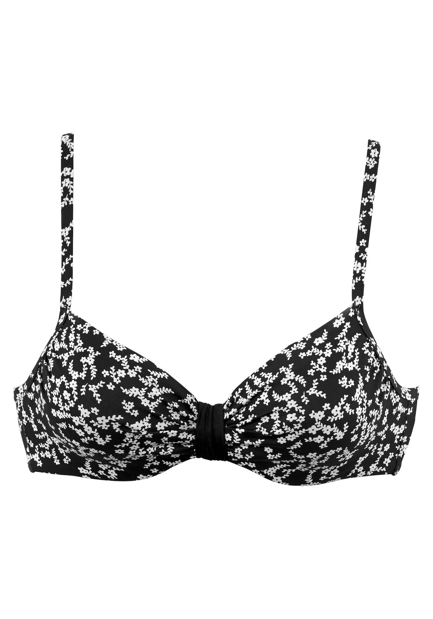 LASCANA Sutien costum de baie 'Meadow' negru - Pled.ro