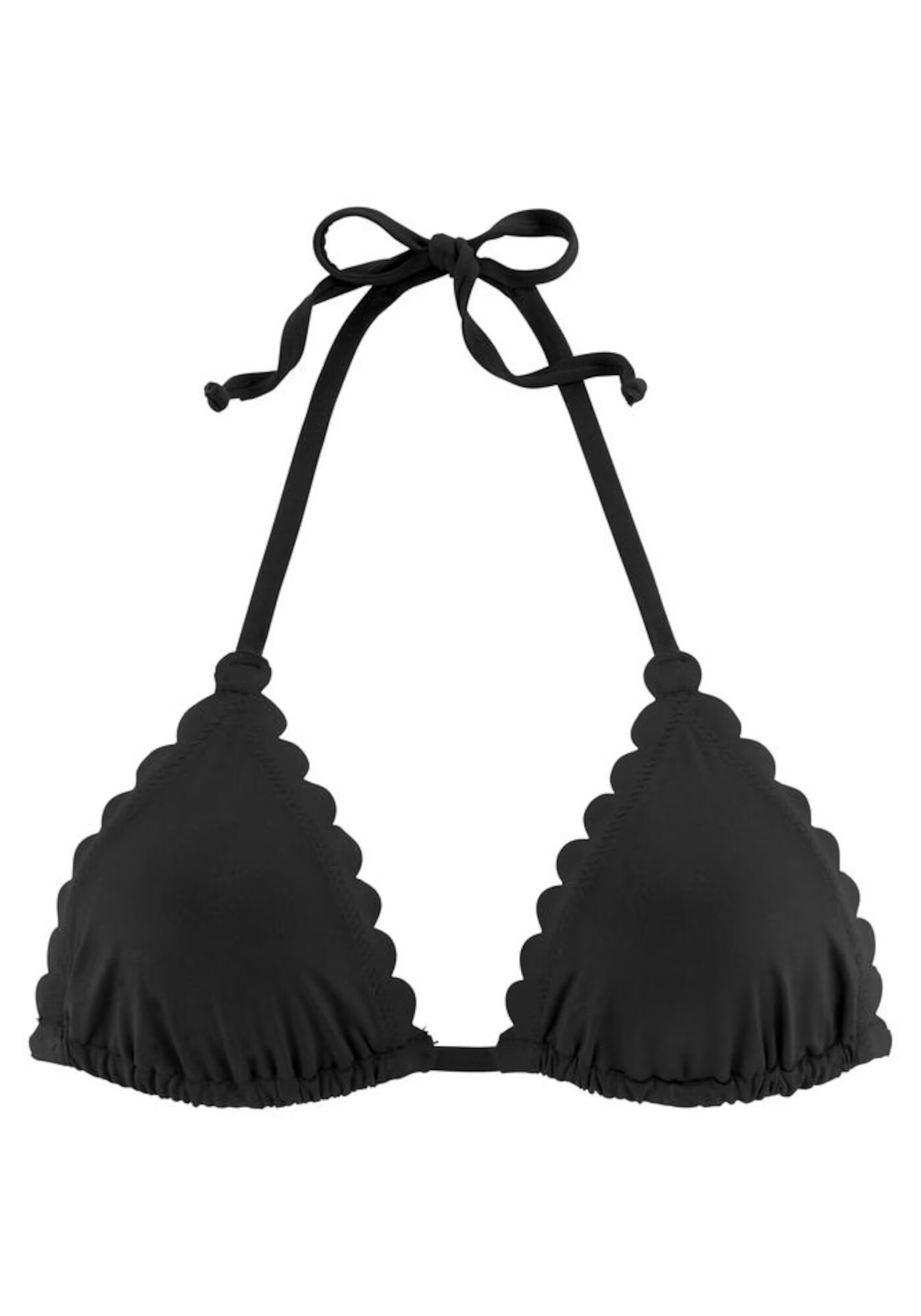 LASCANA Sutien costum de baie 'Scallop' negru - Pled.ro