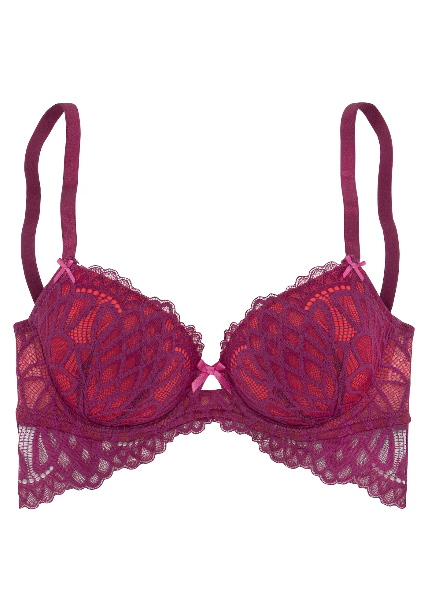 LASCANA Sutien 'Foam bra' lila / roșu - Pled.ro