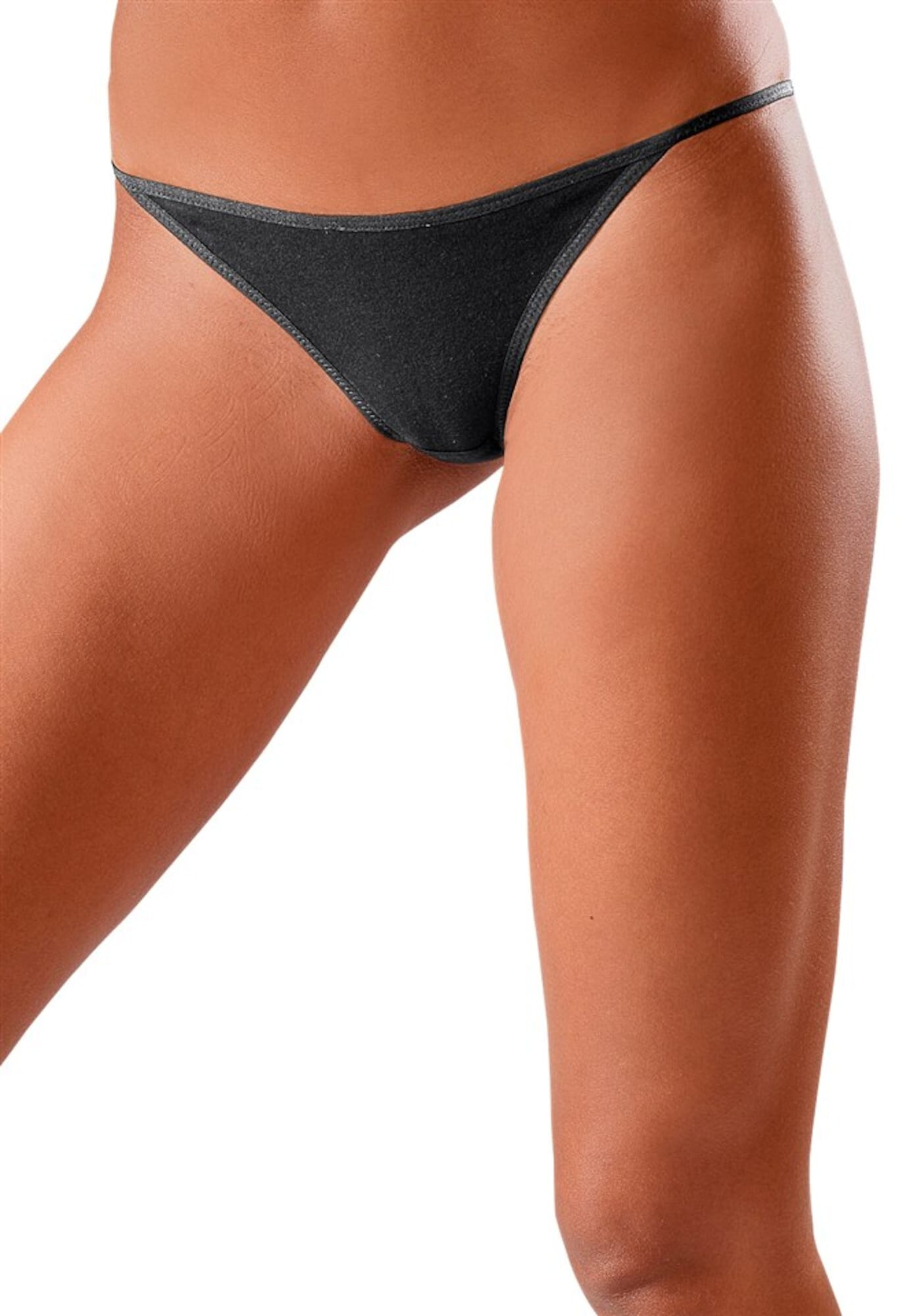 LASCANA Tanga crem / gri taupe / negru - Pled.ro