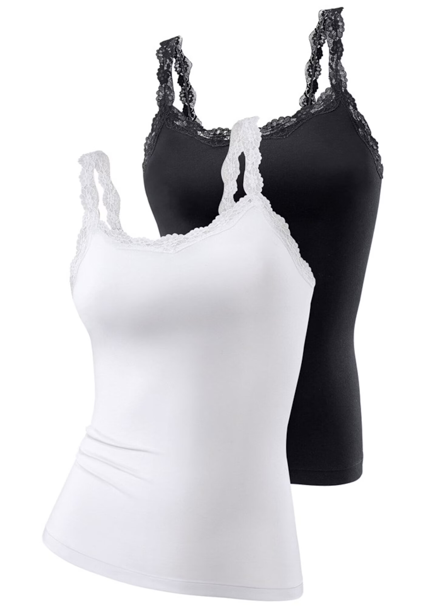 LASCANA Top negru / alb - Pled.ro