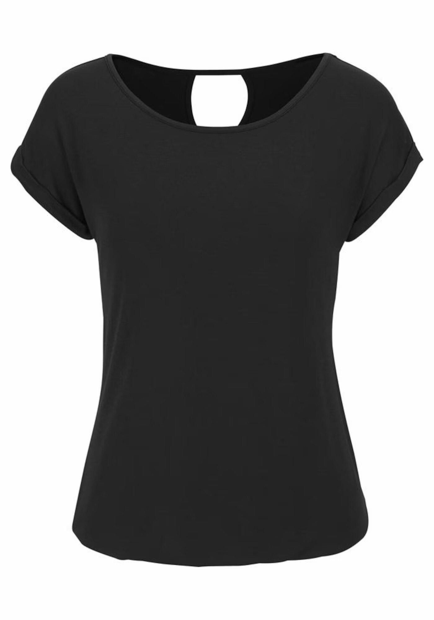 LASCANA Tricou roz eozină / negru - Pled.ro