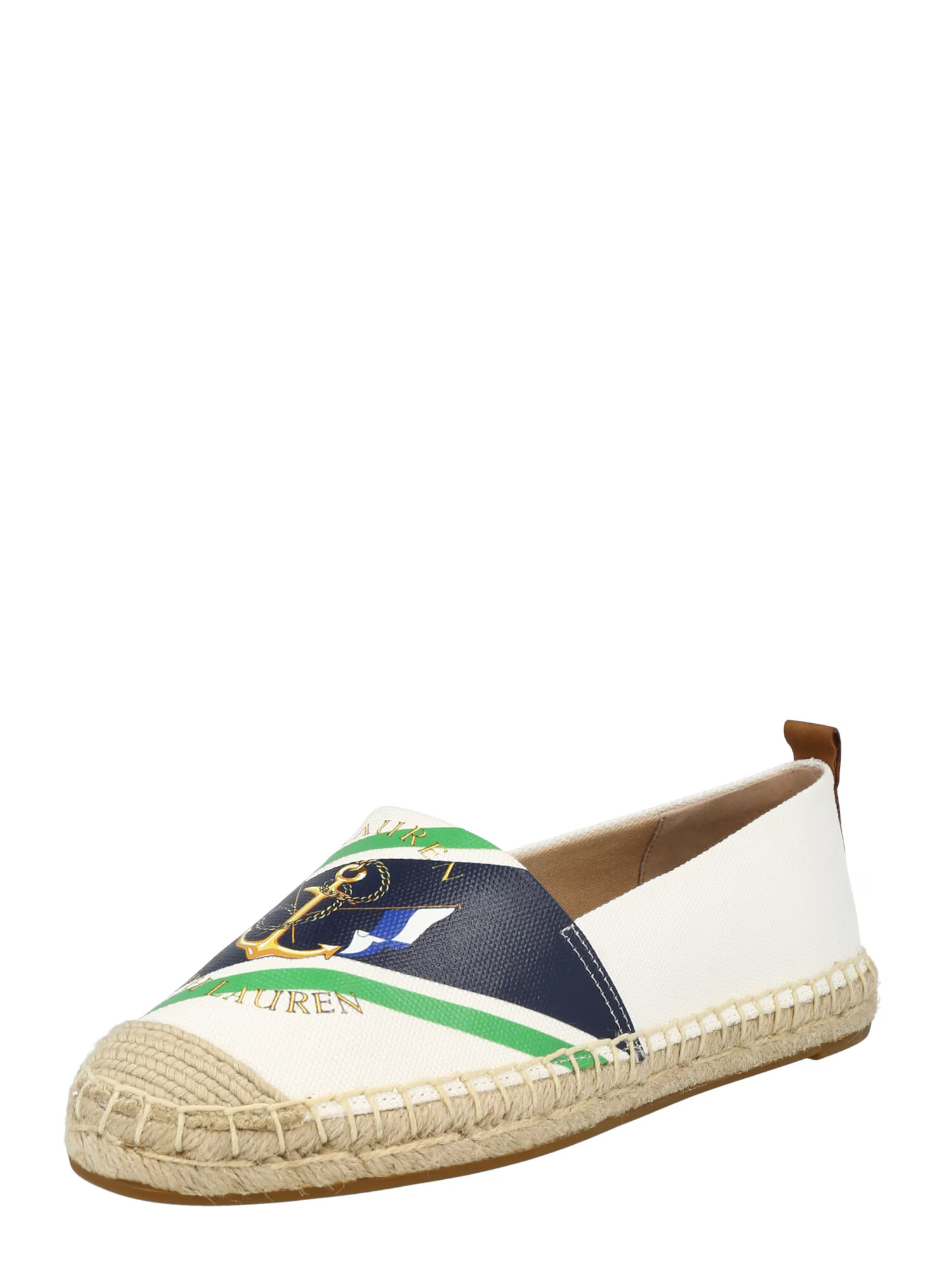 Lauren Ralph Lauren Espadrile crem / bleumarin / auriu / verde - Pled.ro