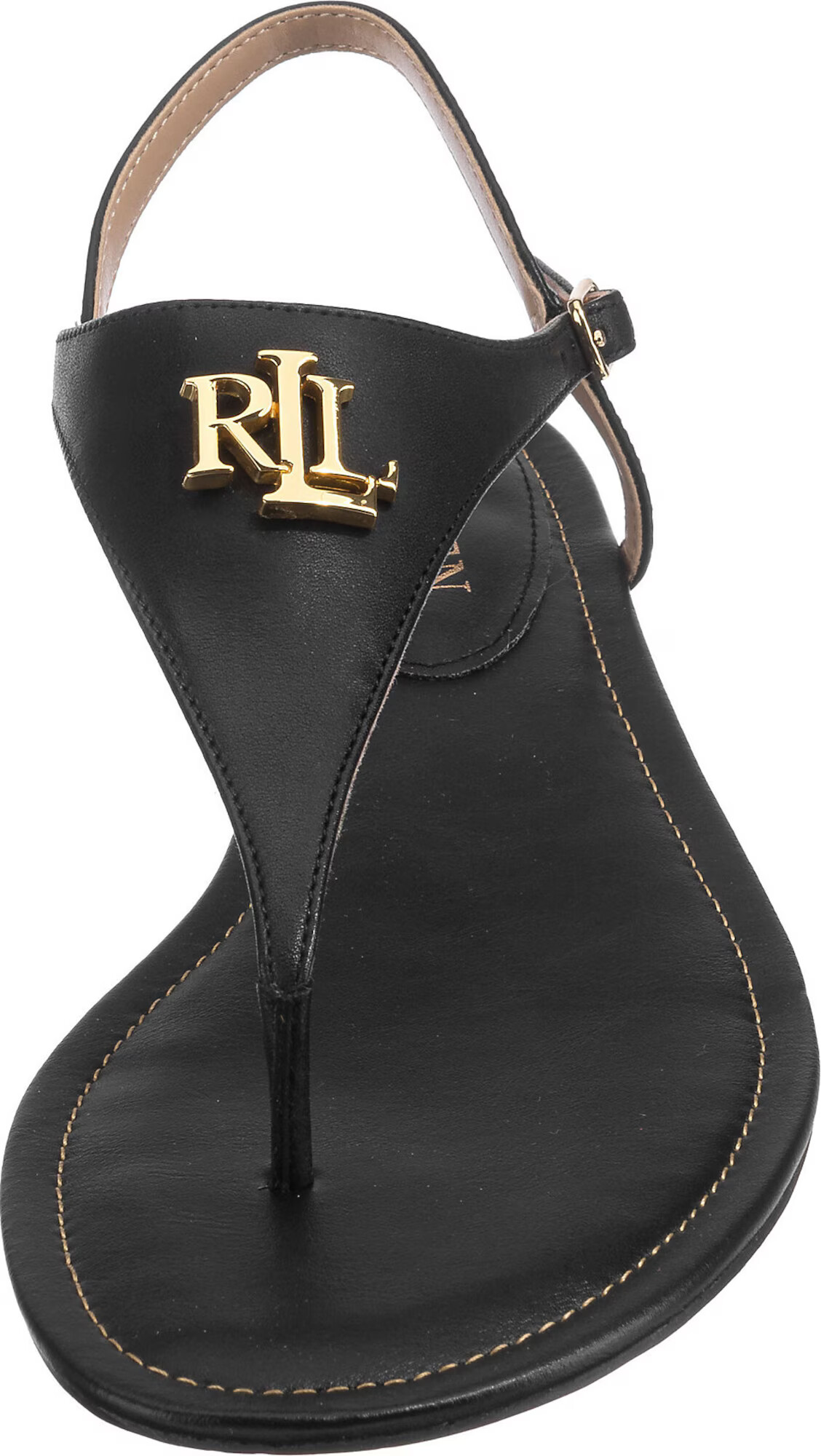 Lauren Ralph Lauren Flip-flops 'Ellington' auriu / negru - Pled.ro