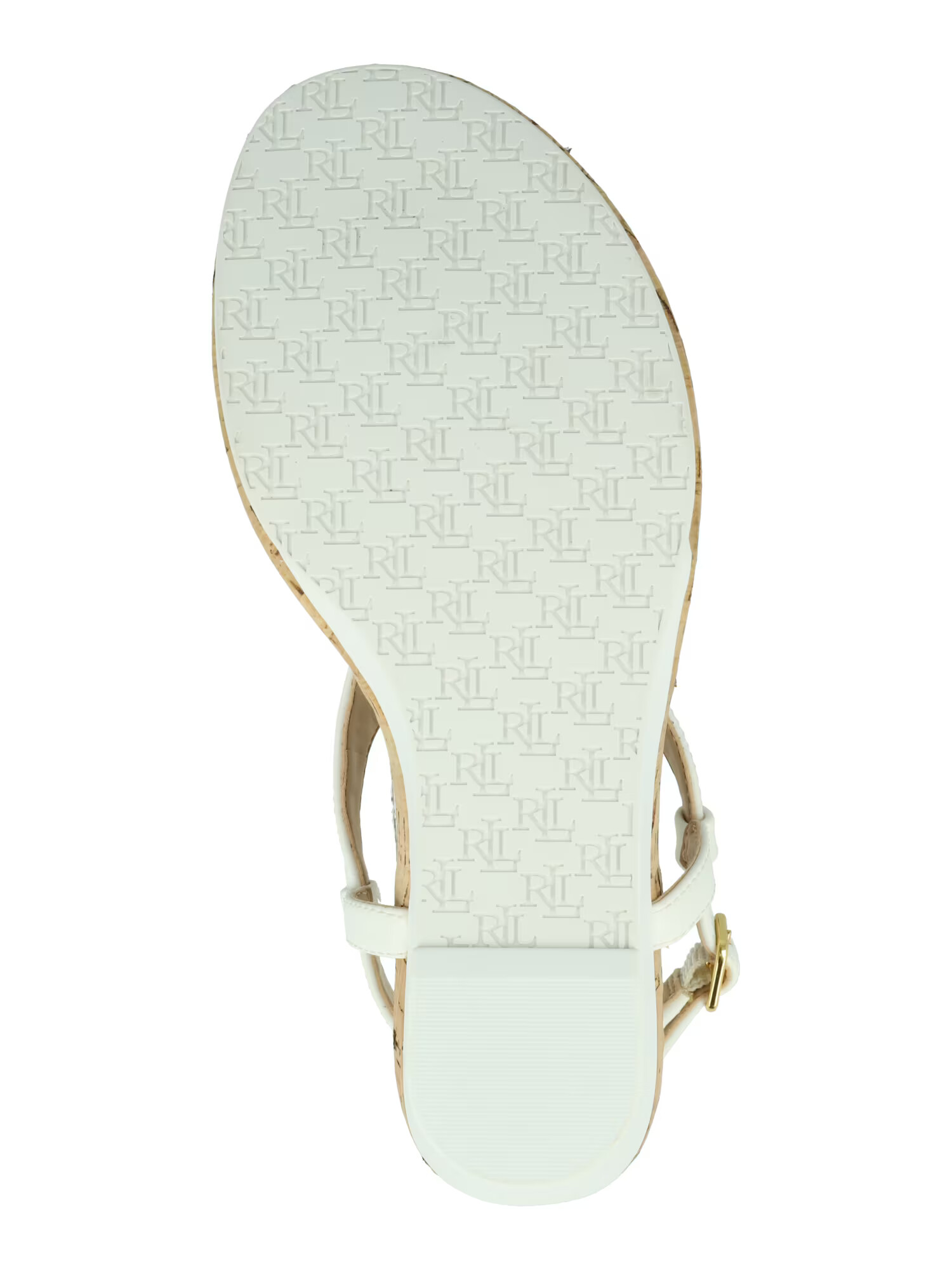 Lauren Ralph Lauren Flip-flops 'JEANNIE' auriu / alb - Pled.ro