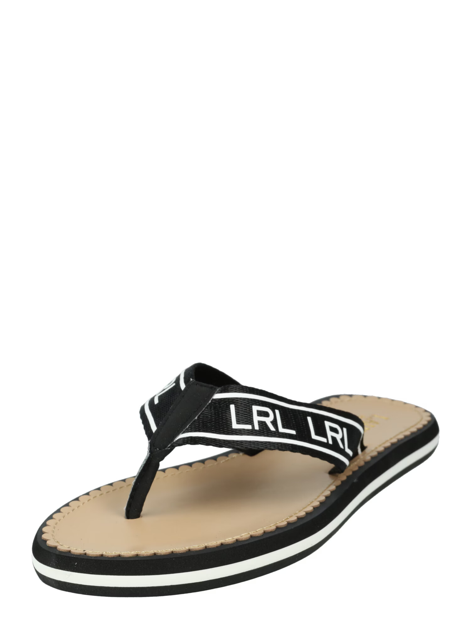 Lauren Ralph Lauren Flip-flops 'ROXXY' negru / alb - Pled.ro