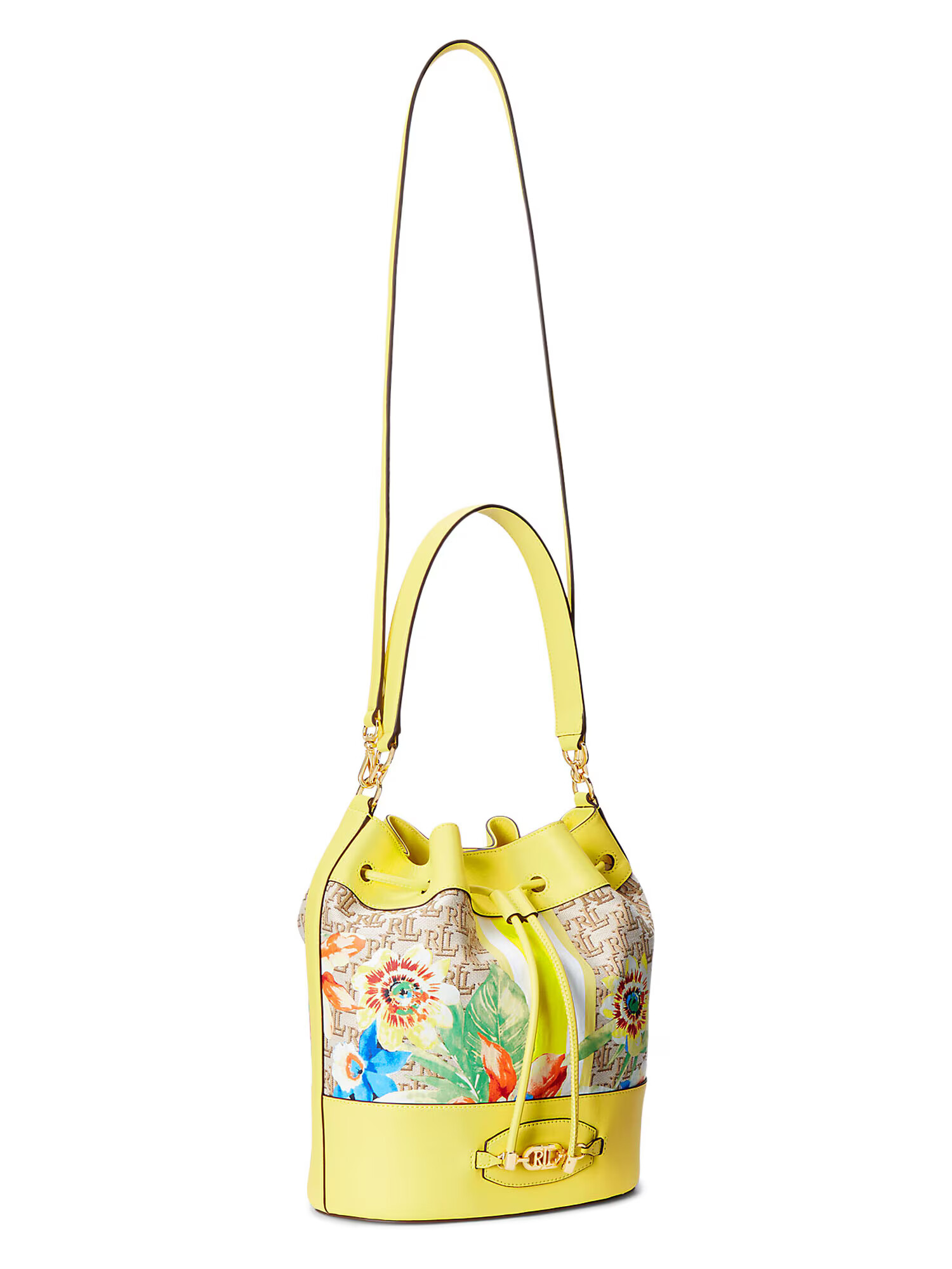 Lauren Ralph Lauren Geantă tip sac 'ANDIE' bej / galben / auriu / verde - Pled.ro