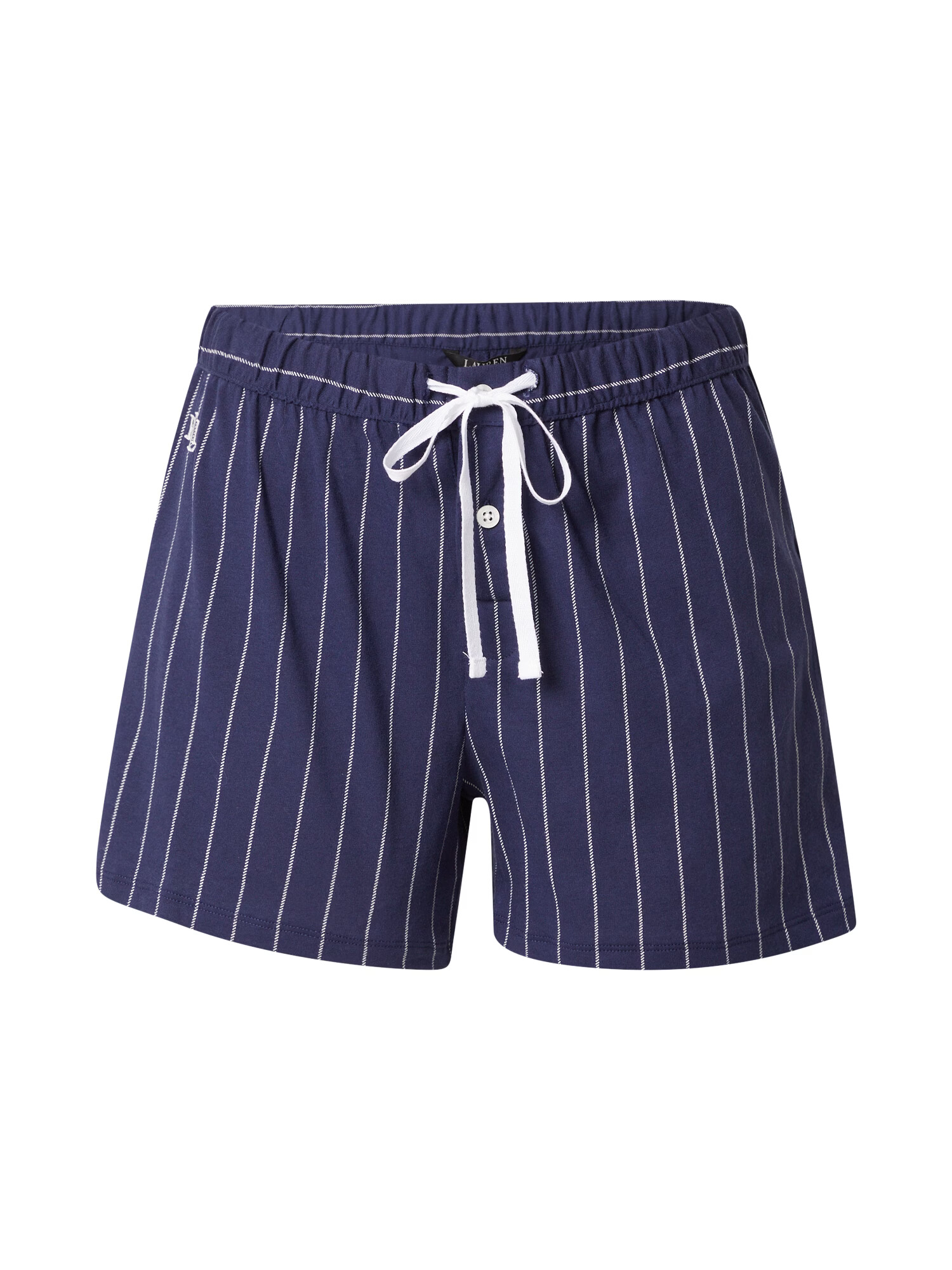 Lauren Ralph Lauren Pantaloni de pijama bleumarin / alb murdar - Pled.ro