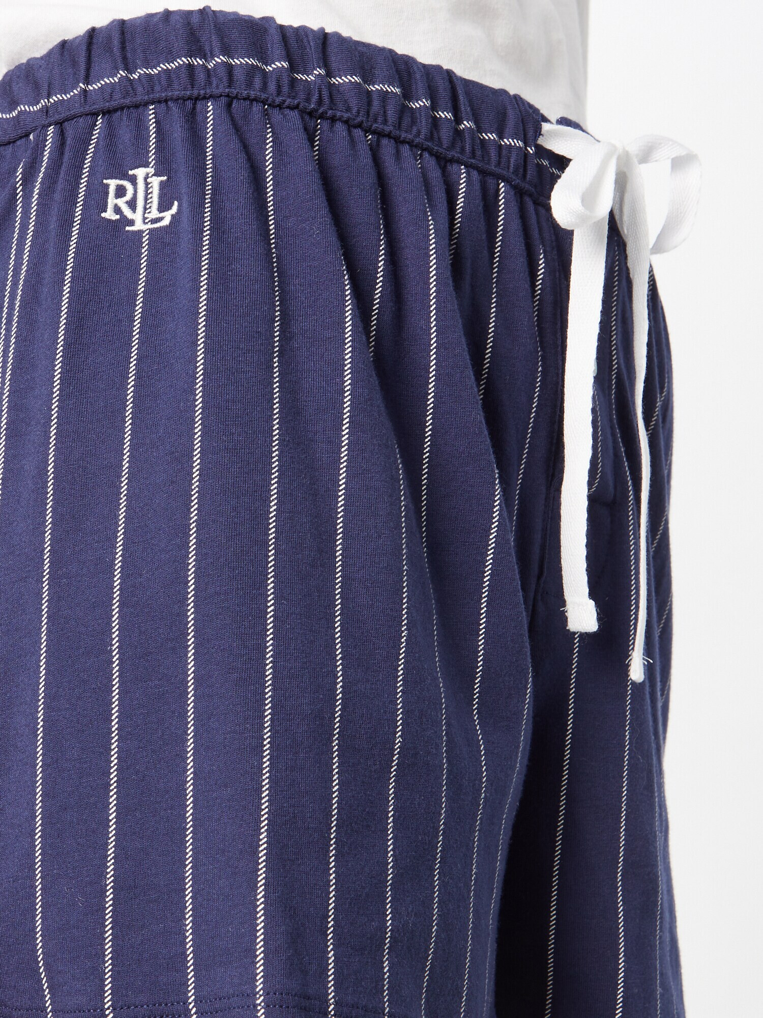 Lauren Ralph Lauren Pantaloni de pijama bleumarin / alb murdar - Pled.ro