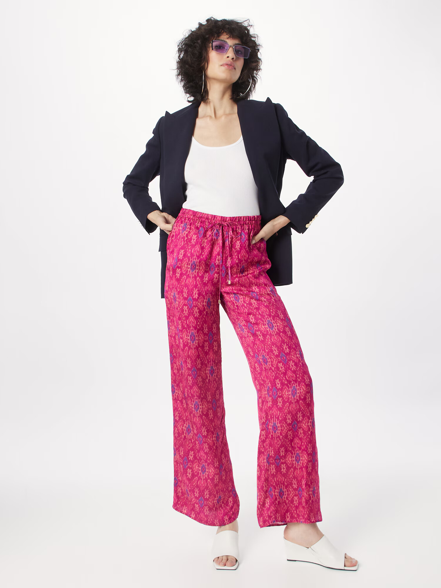 Lauren Ralph Lauren Pantaloni 'ZIAKASH' albastru / fucsia / roșu - Pled.ro