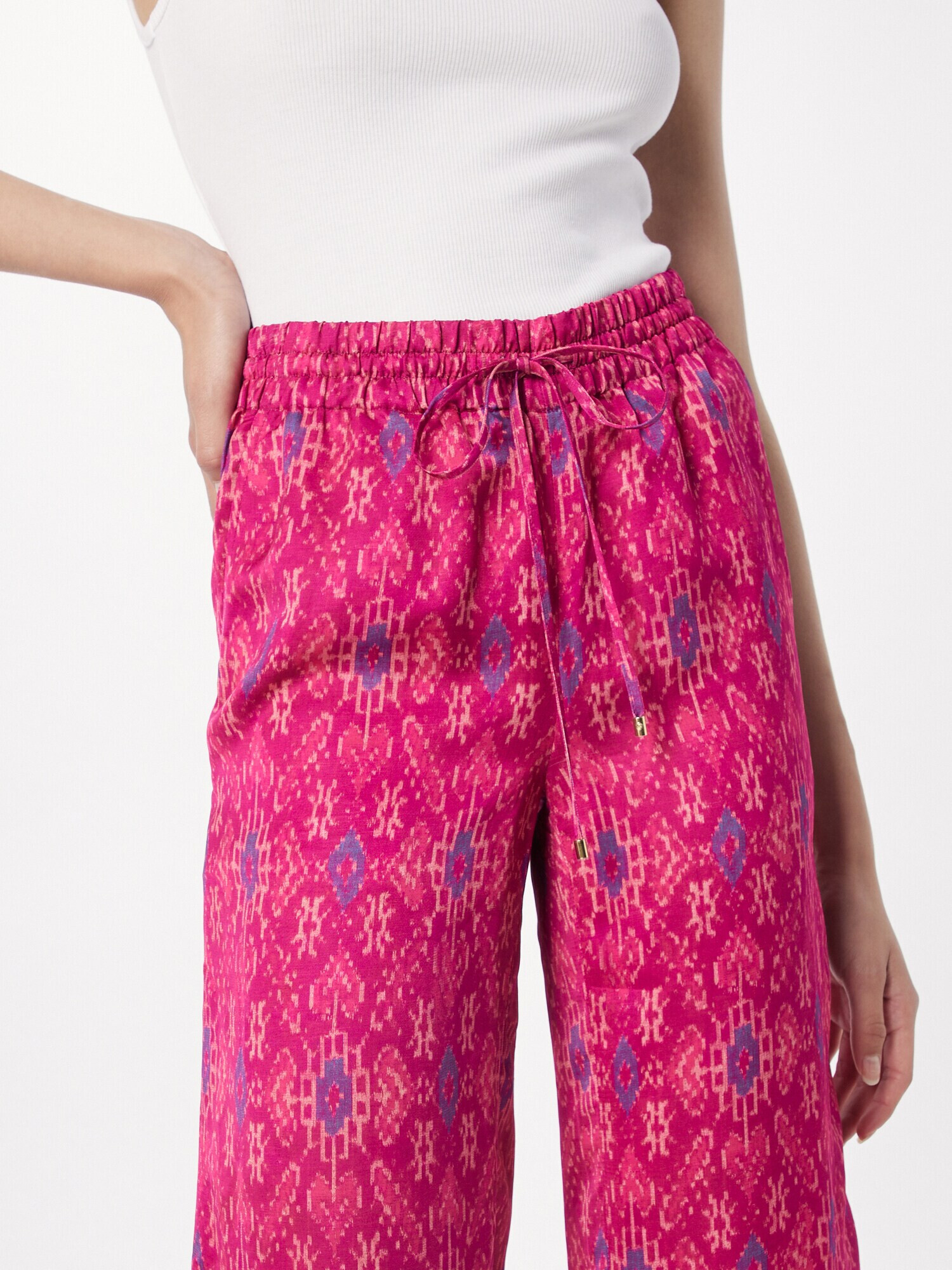 Lauren Ralph Lauren Pantaloni 'ZIAKASH' albastru / fucsia / roșu - Pled.ro