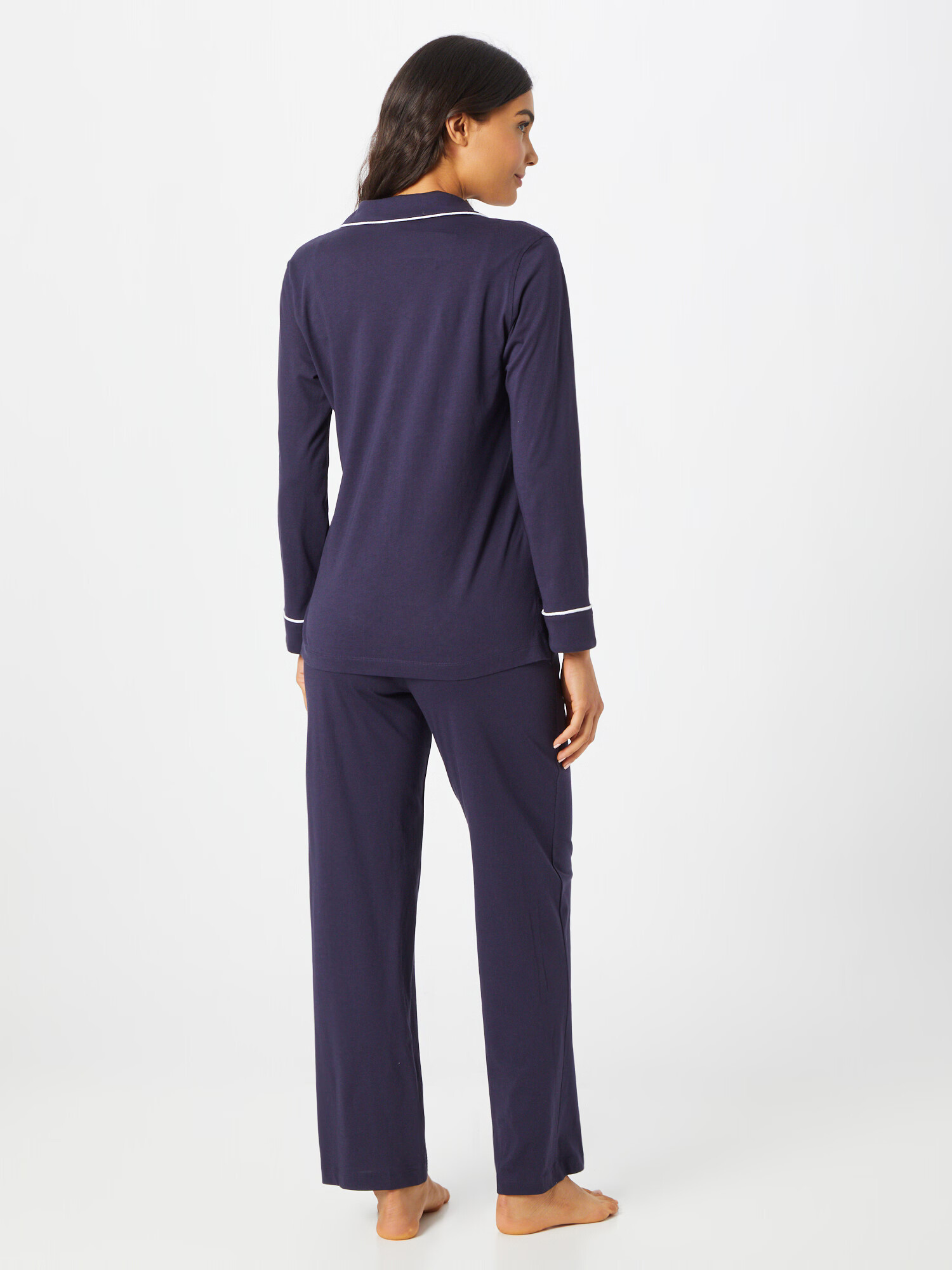 Lauren Ralph Lauren Pijama bleumarin / alb - Pled.ro