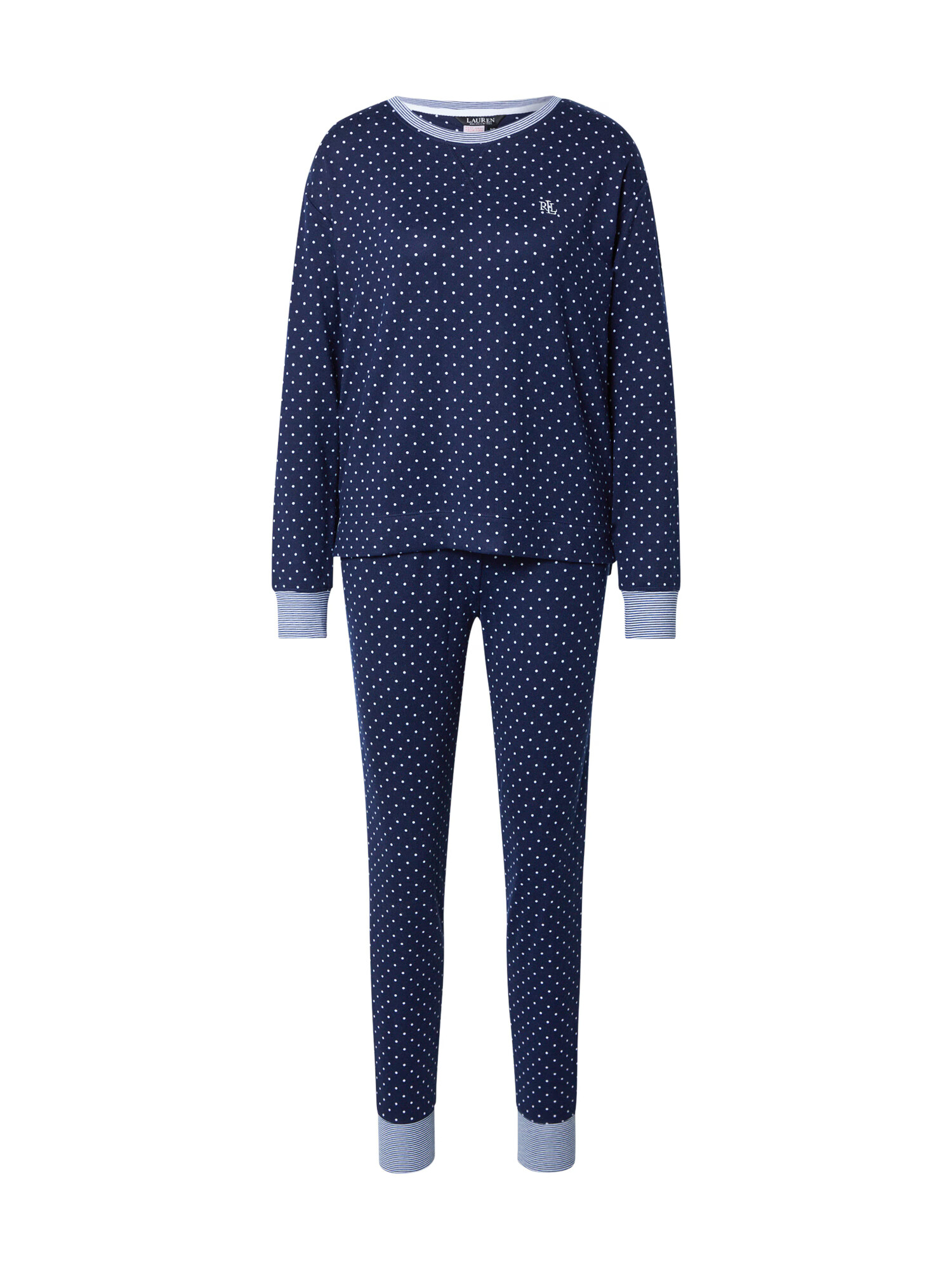 Lauren Ralph Lauren Pijama bleumarin / albastru deschis - Pled.ro