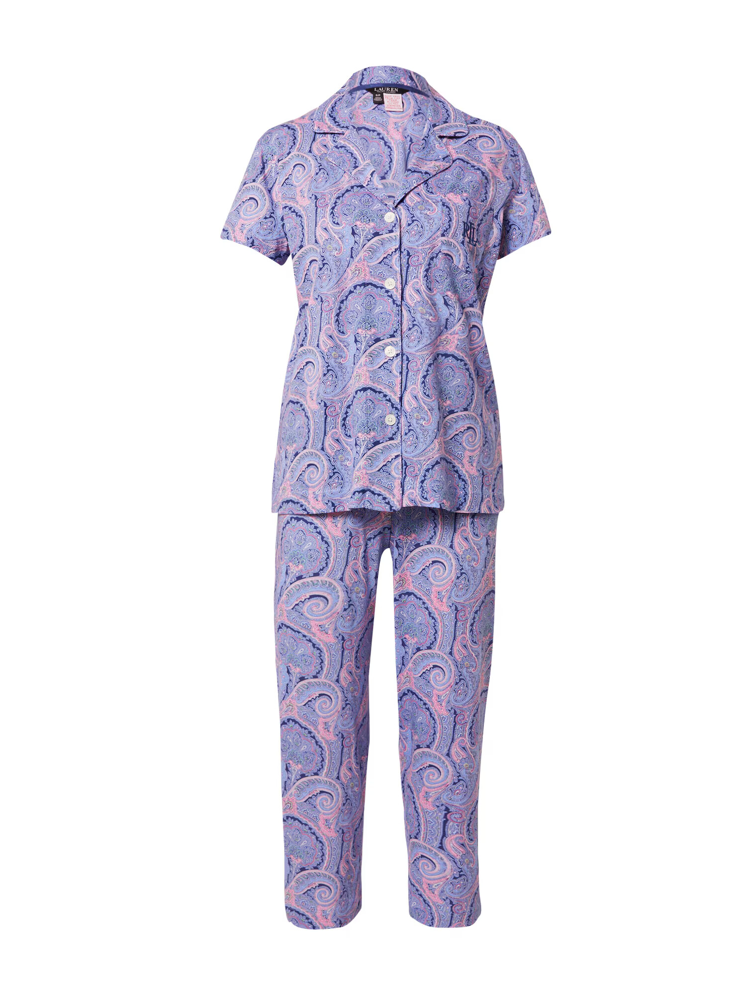 Lauren Ralph Lauren Pijama indigo / opal / roz / alb - Pled.ro