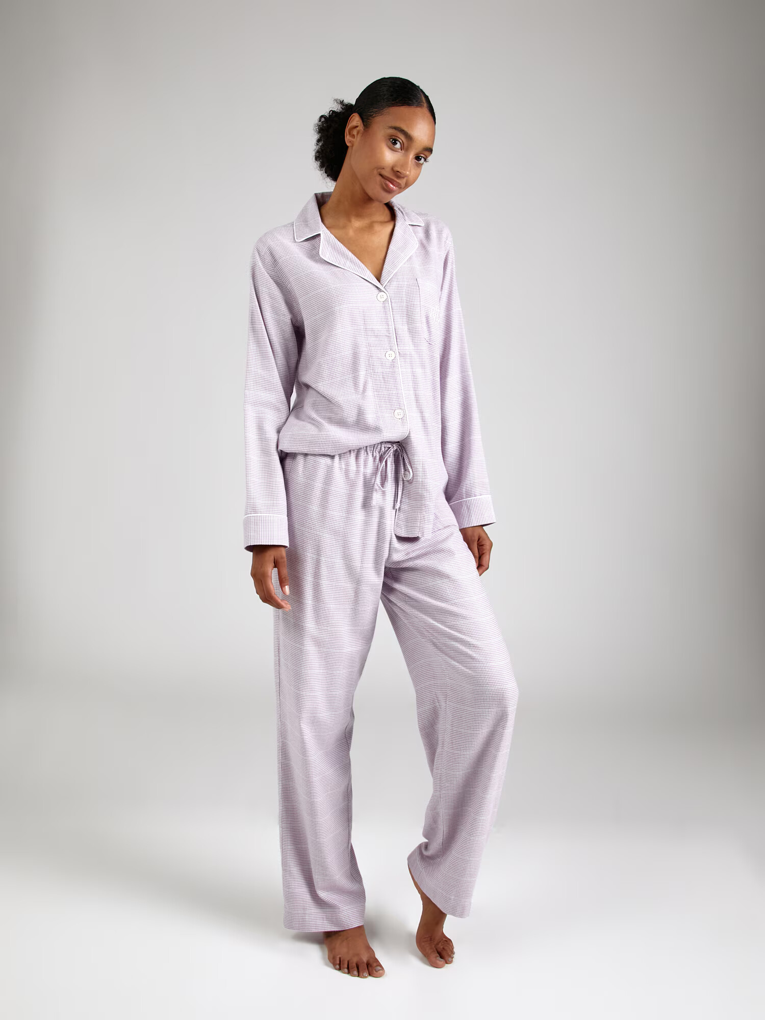 Lauren Ralph Lauren Pijama mov deschis / alb - Pled.ro