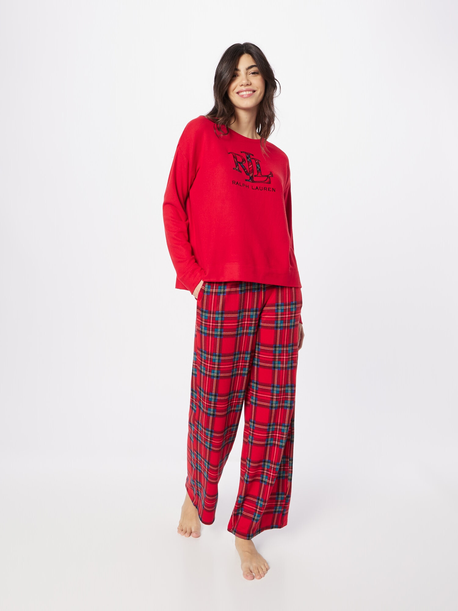 Lauren Ralph Lauren Pijama turcoaz / roșu / negru / alb - Pled.ro